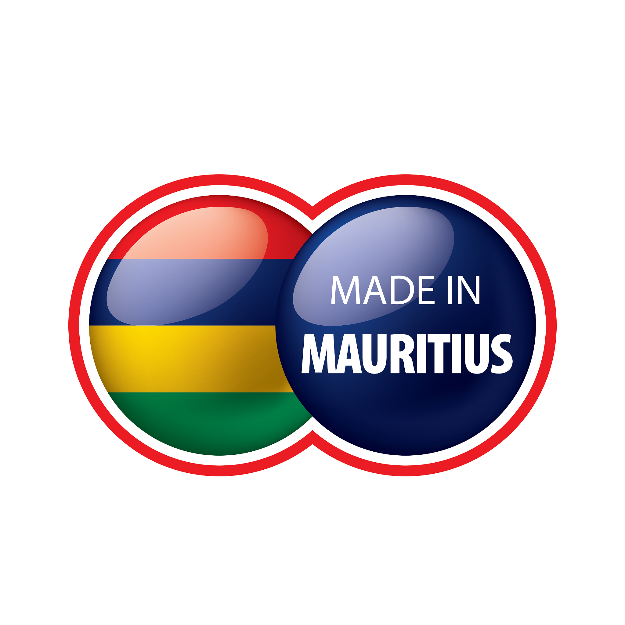 m<strong>a</strong>uritius flag, vector illustration on a white background