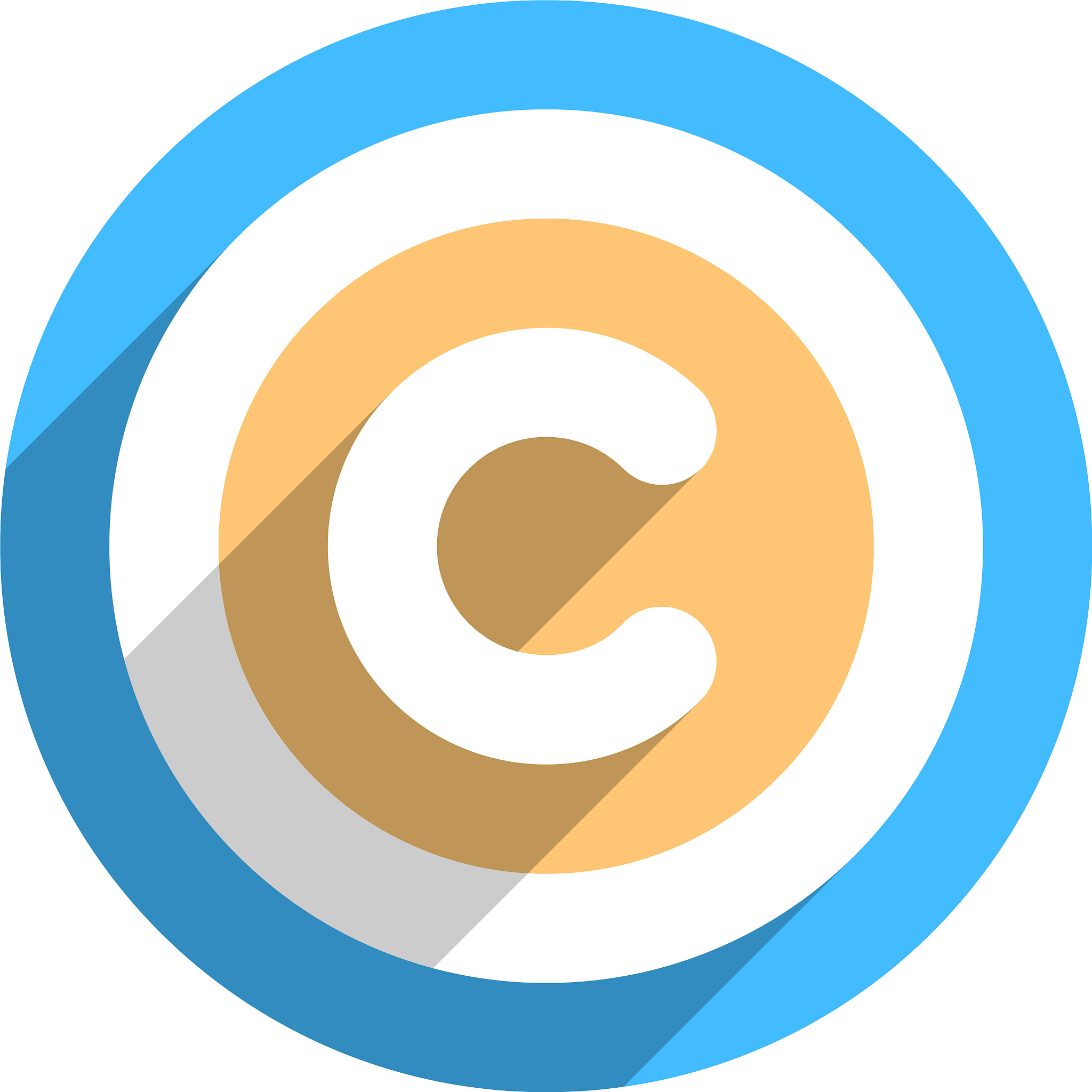copyright symbol or copyright sign in flat style