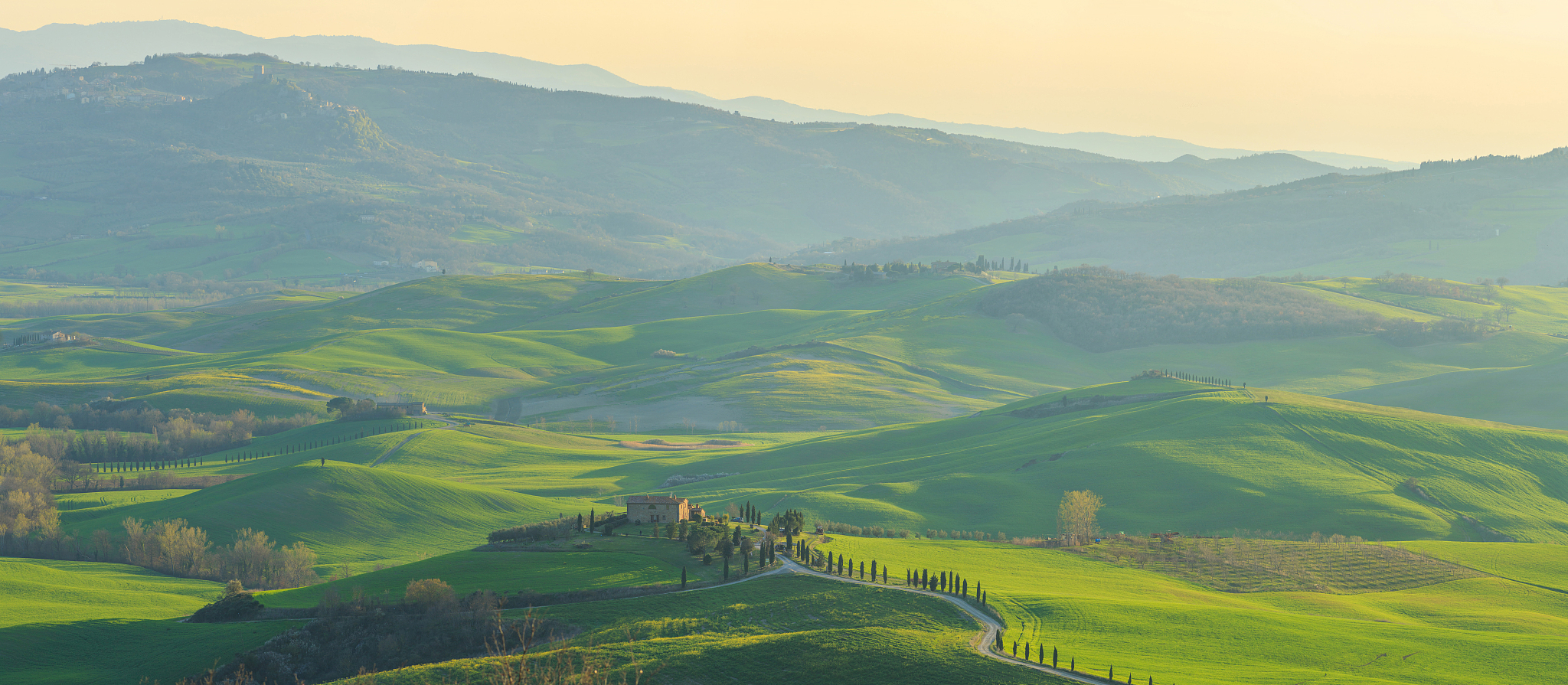 rolling hills of tuscany, italy
