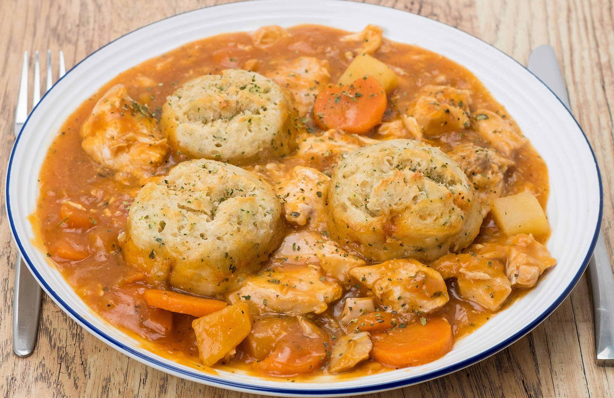 chicken casserole and dumplings dinner