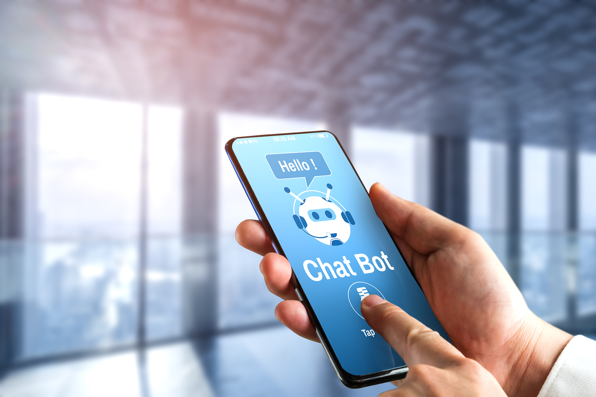 ai chatbot smart digital customer service application concept.