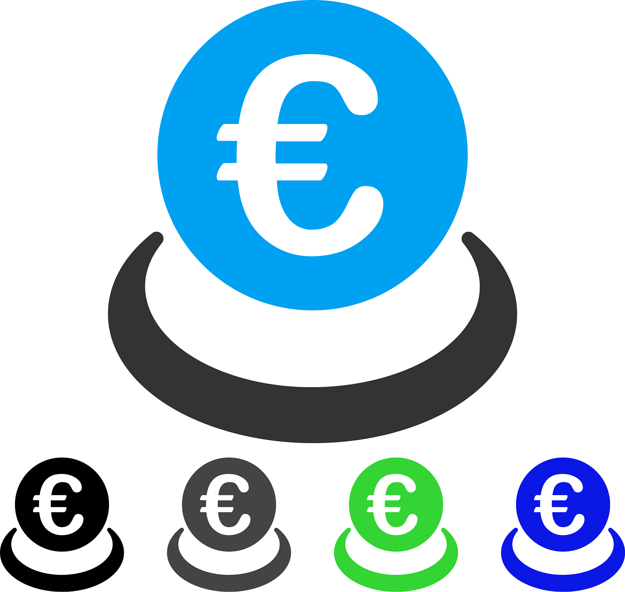 euro deposit flat icon