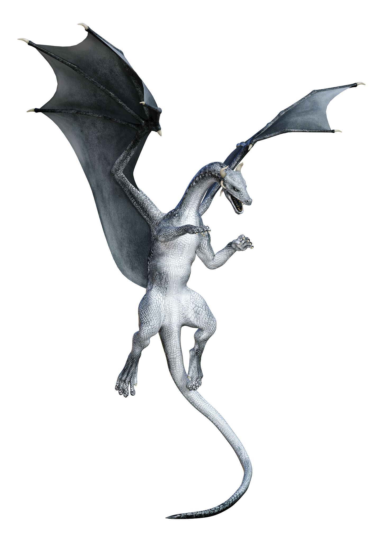 3d illustration fantasy dragon on white