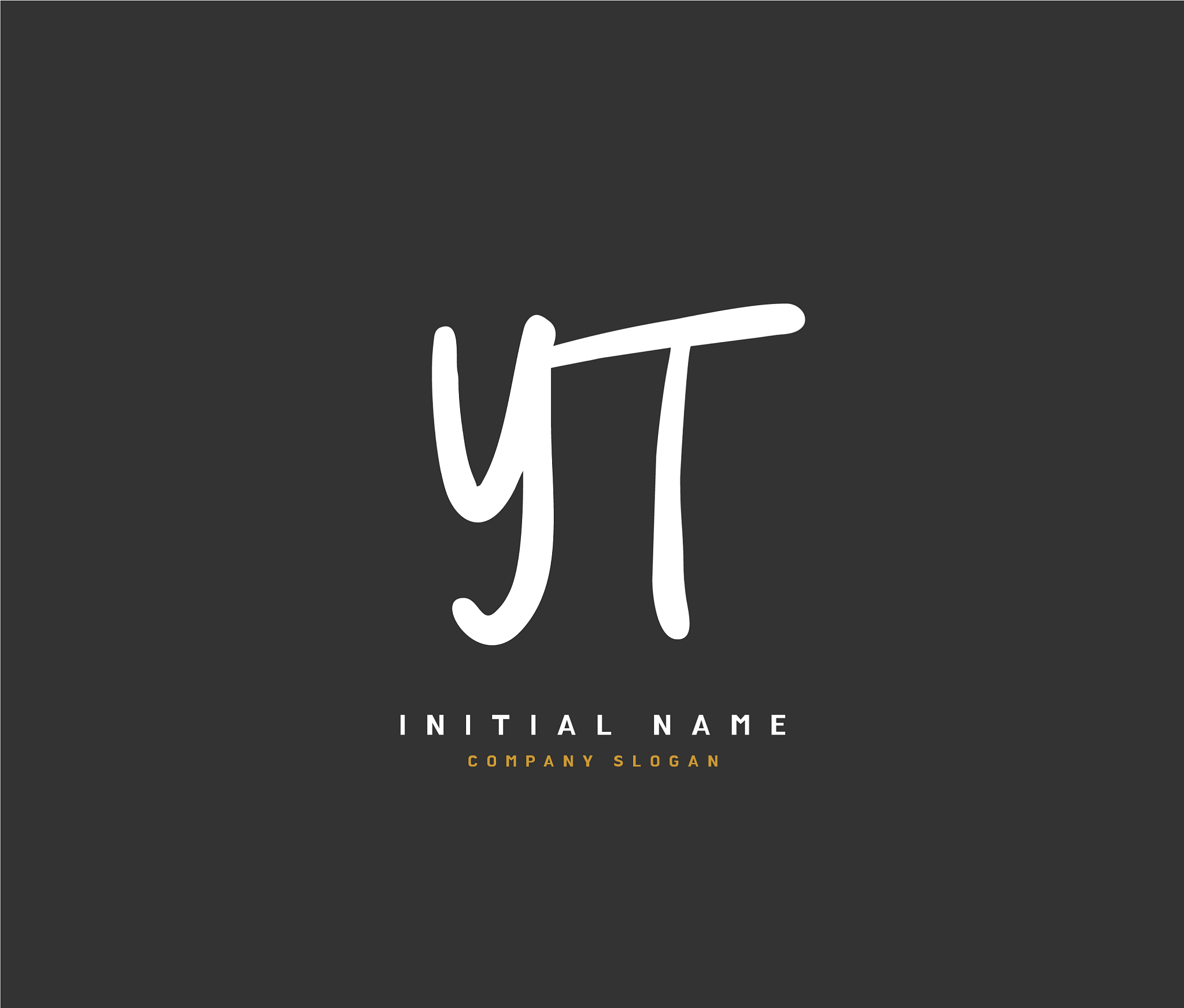 y t yt beauty initial logo handwriting logo of