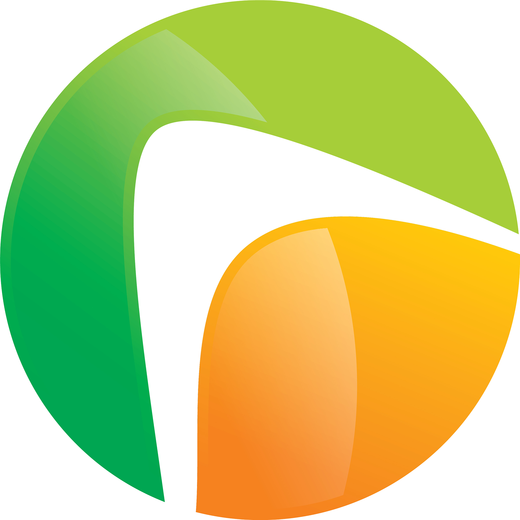 round eco colored technology logo