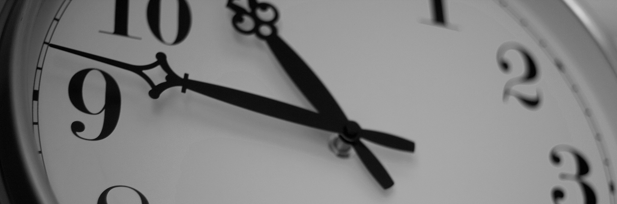wall clock in black and white