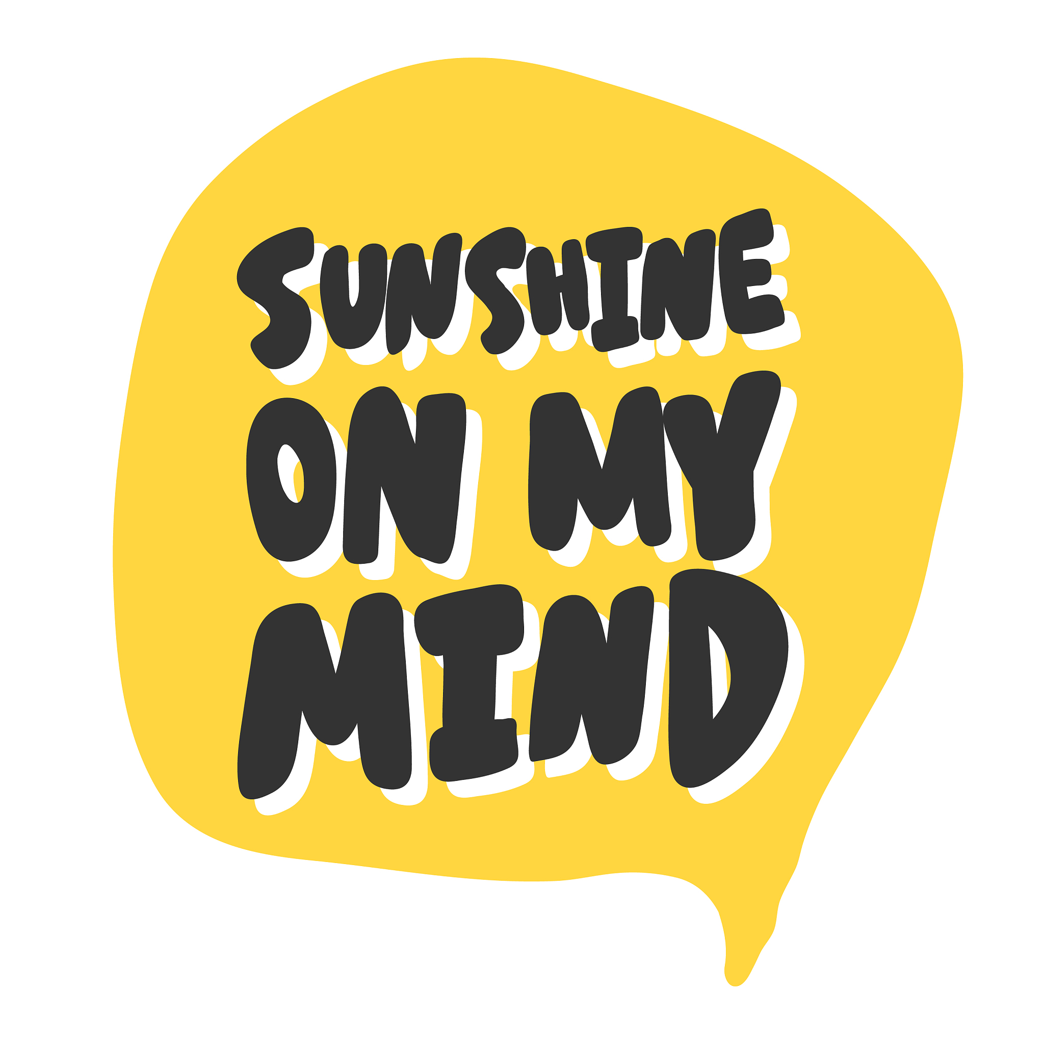 sunshine on my mind sticker for social media