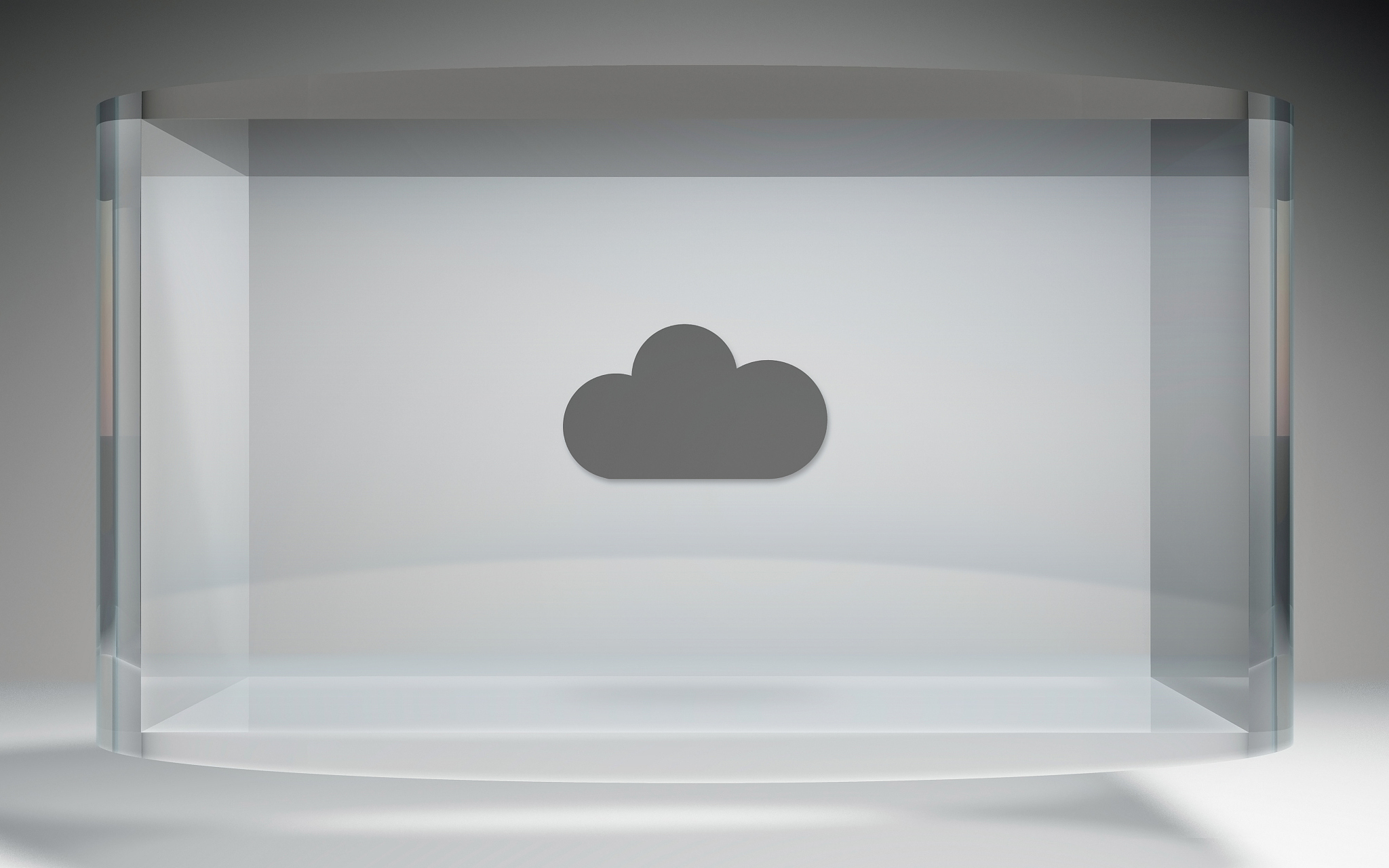 futuristic crystal display cloud system