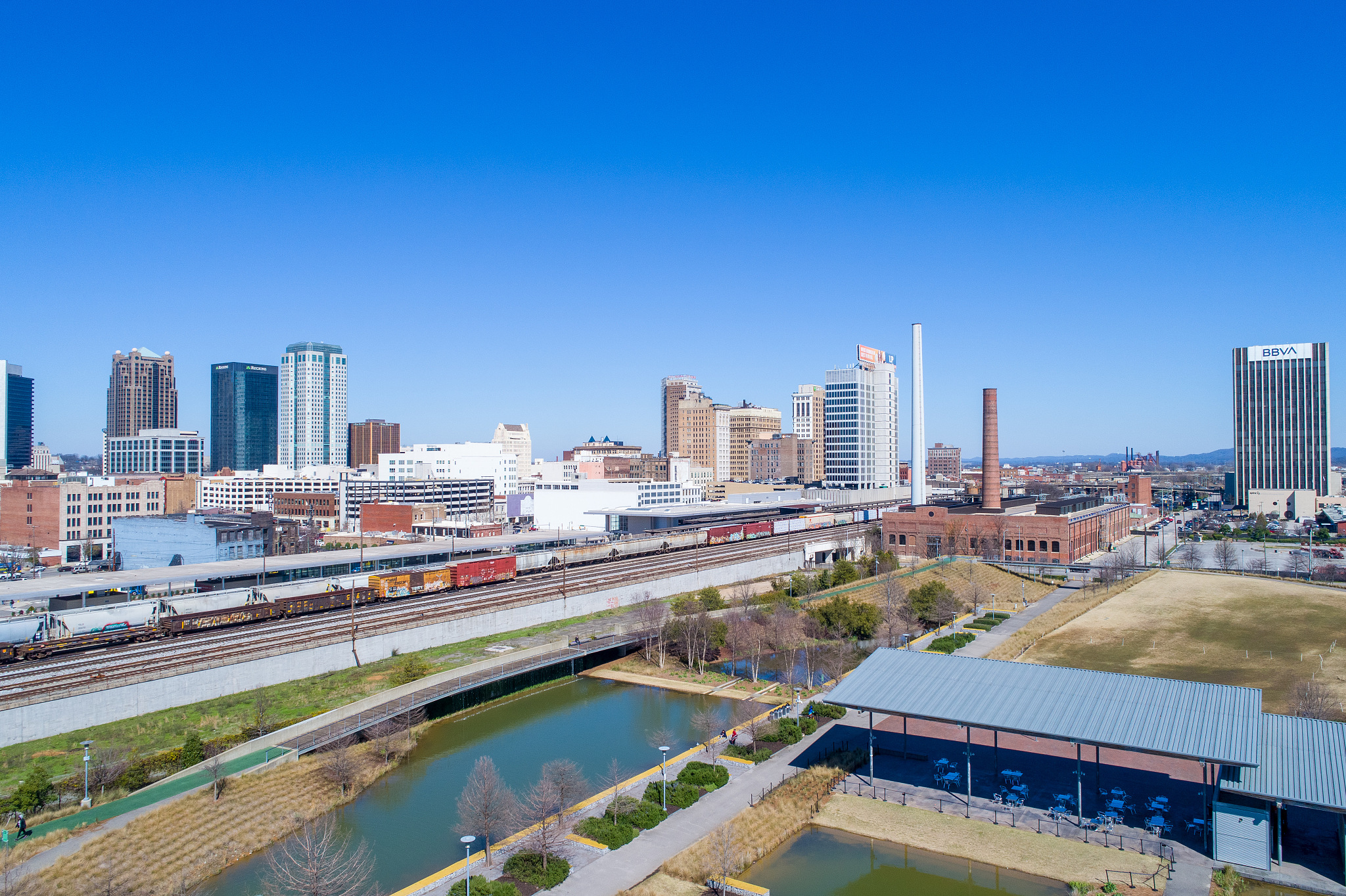 sunny winter day in birmingham, alabama