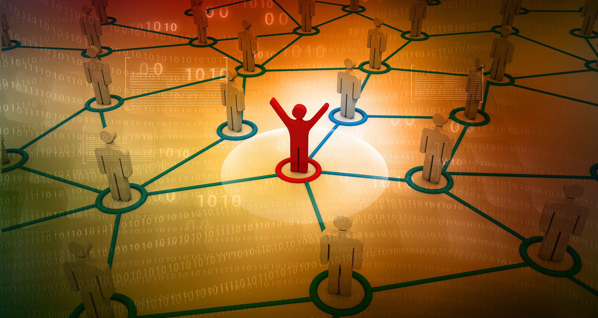 3d person icon leadership and team.