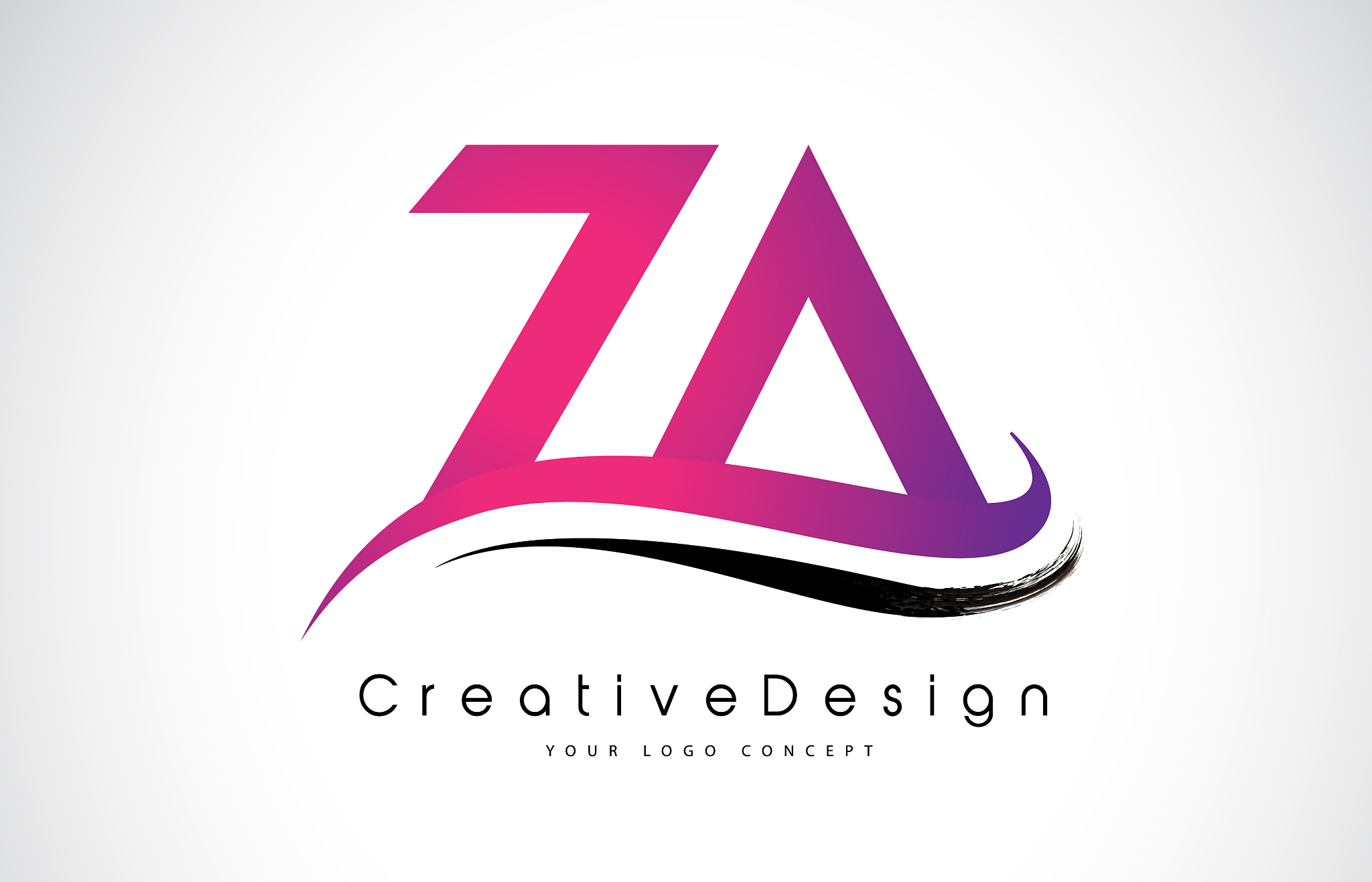 za z a letter logo design creative icon modern