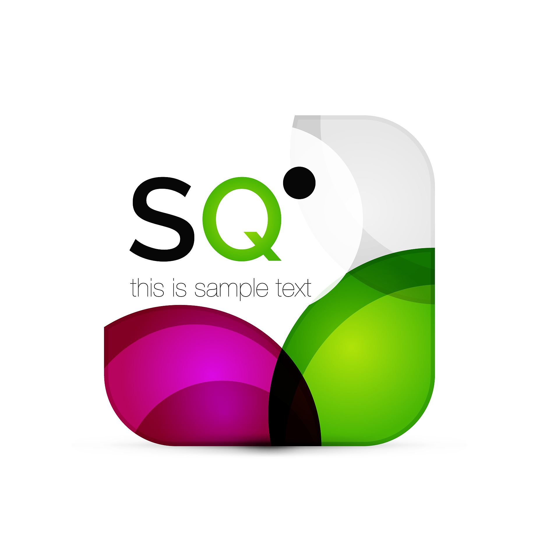 square geometric abstract business emblem
