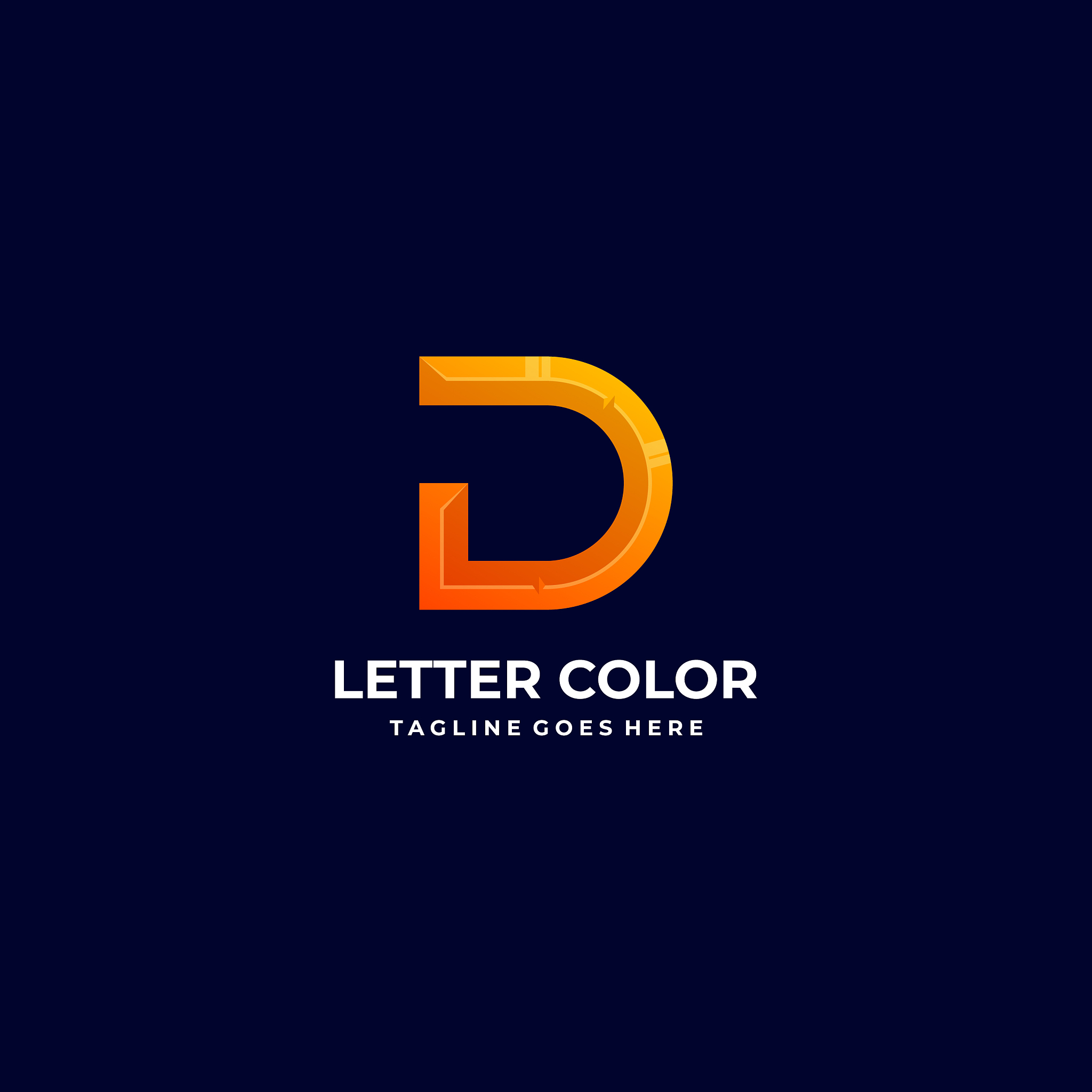 logo letter gradient colorful style
