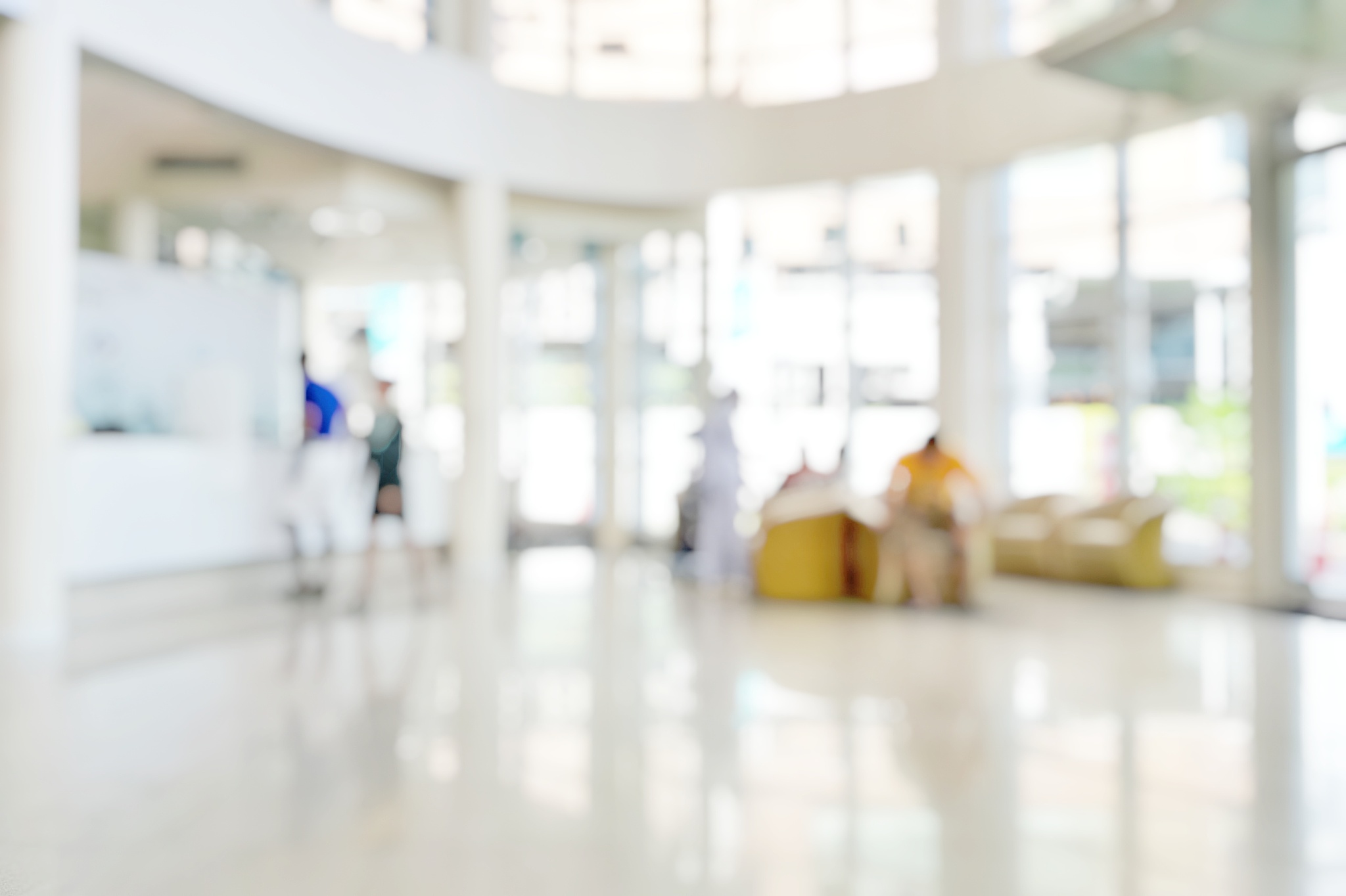 blur abstract background of corridor in clean hospital. blurred 