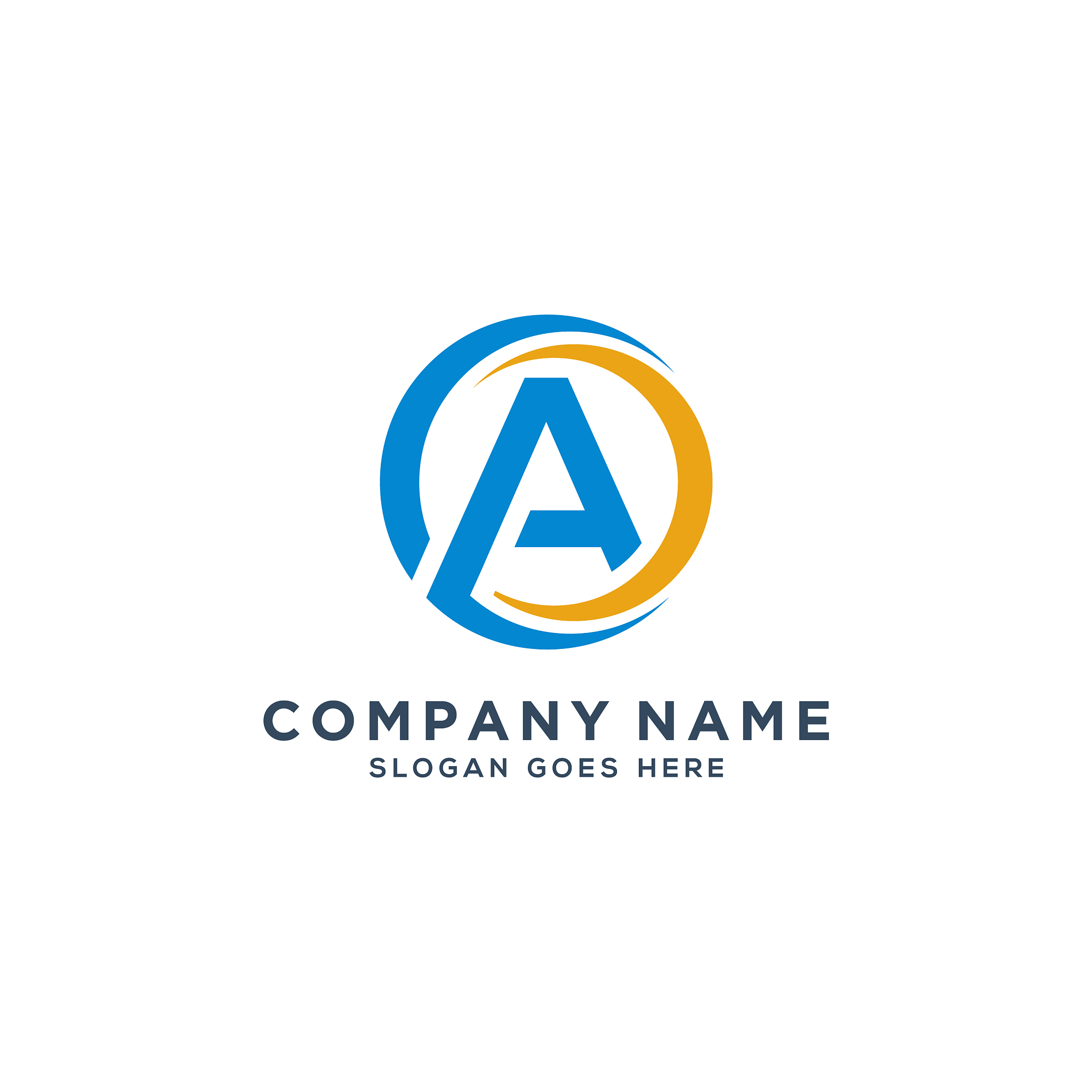 letter a logo template