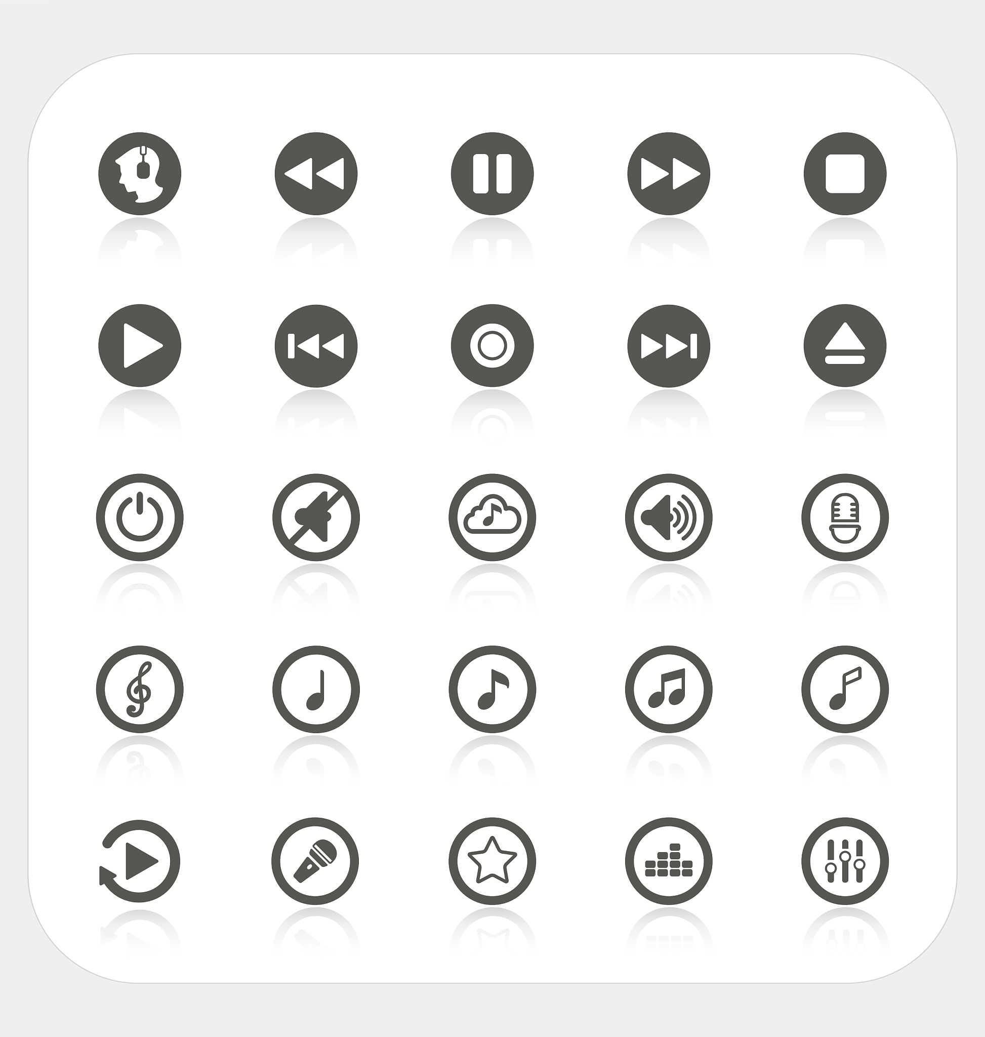 music icons set