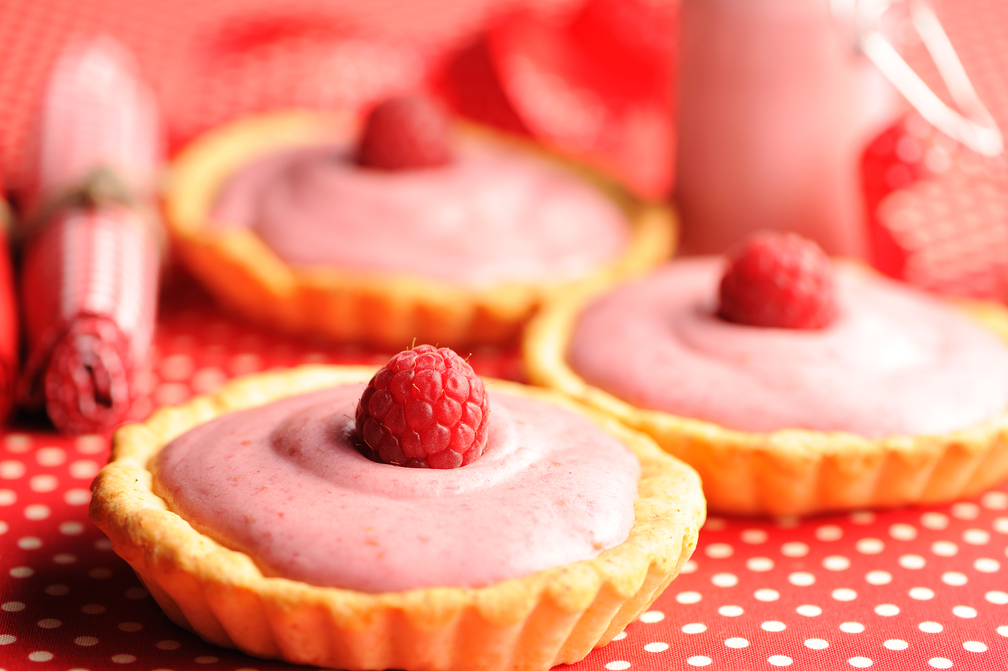 cake with raspberry yogurt dessert