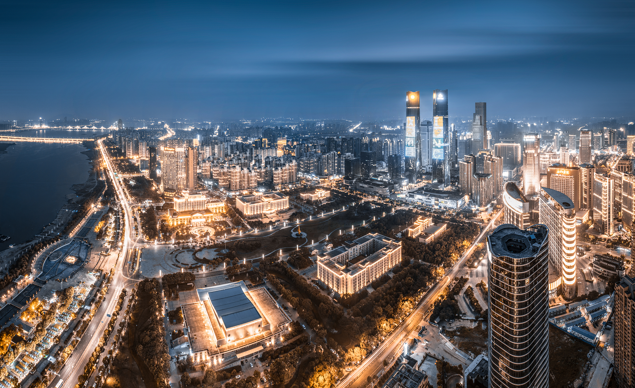 南昌红谷滩城市夜景