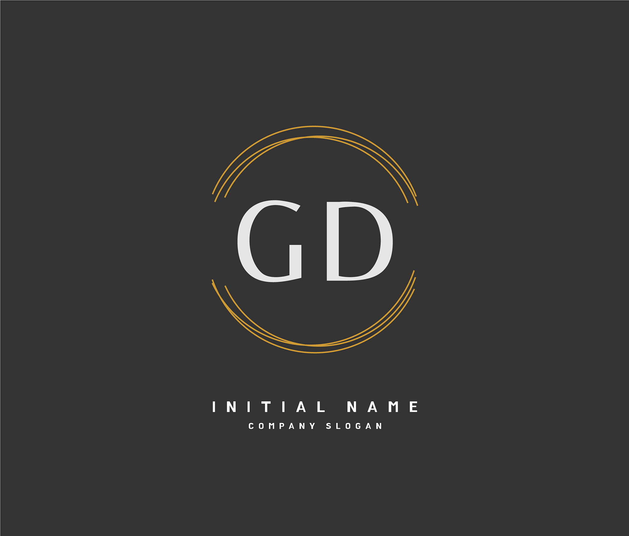 g d gd beauty initial logo handwriting logo of