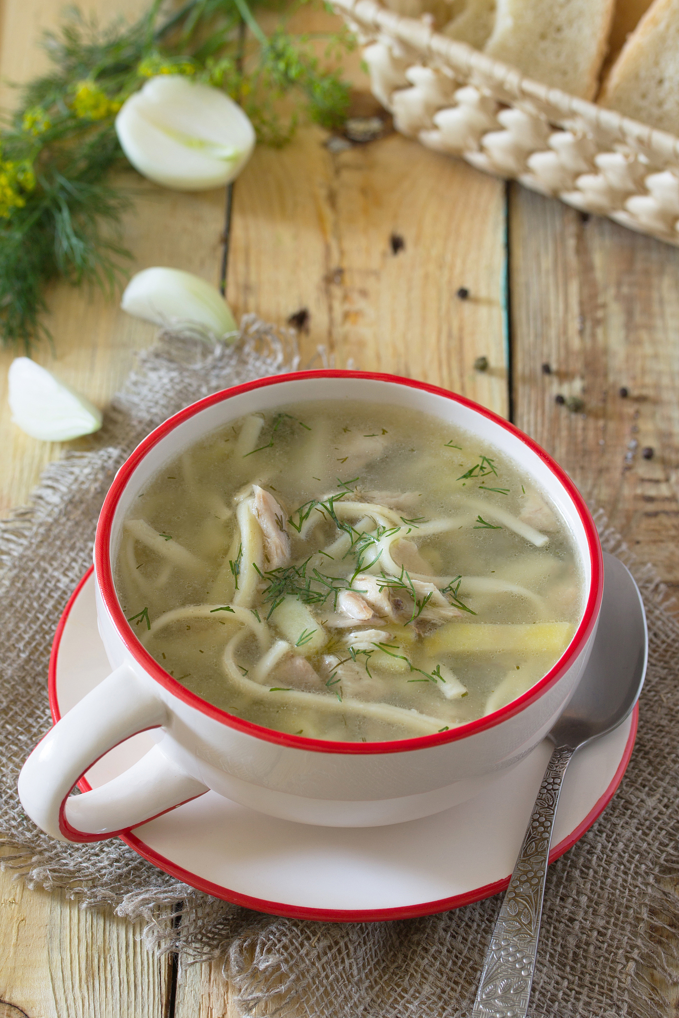 homemade chicken and pasta soup