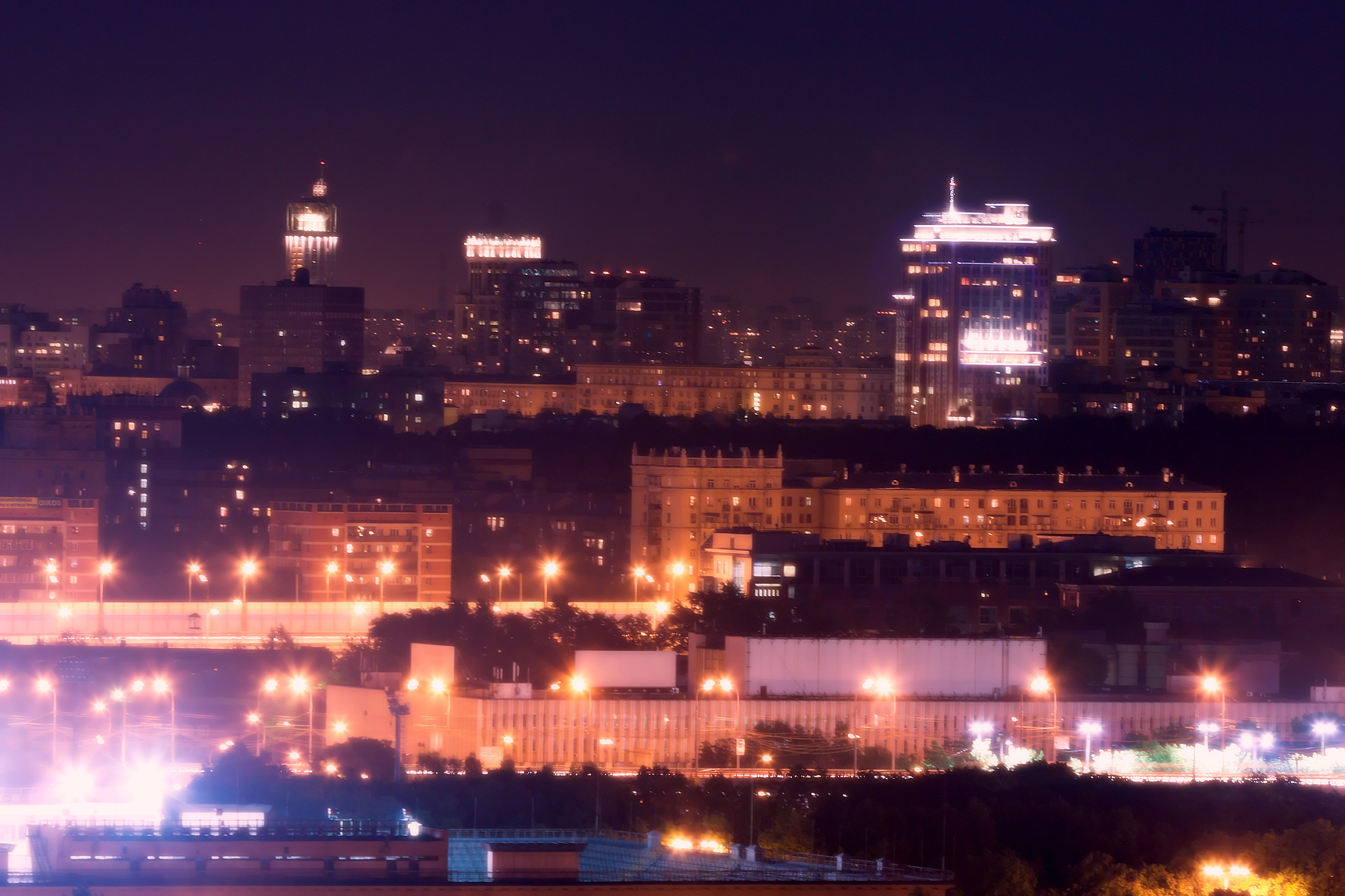 moscow panorama twilight