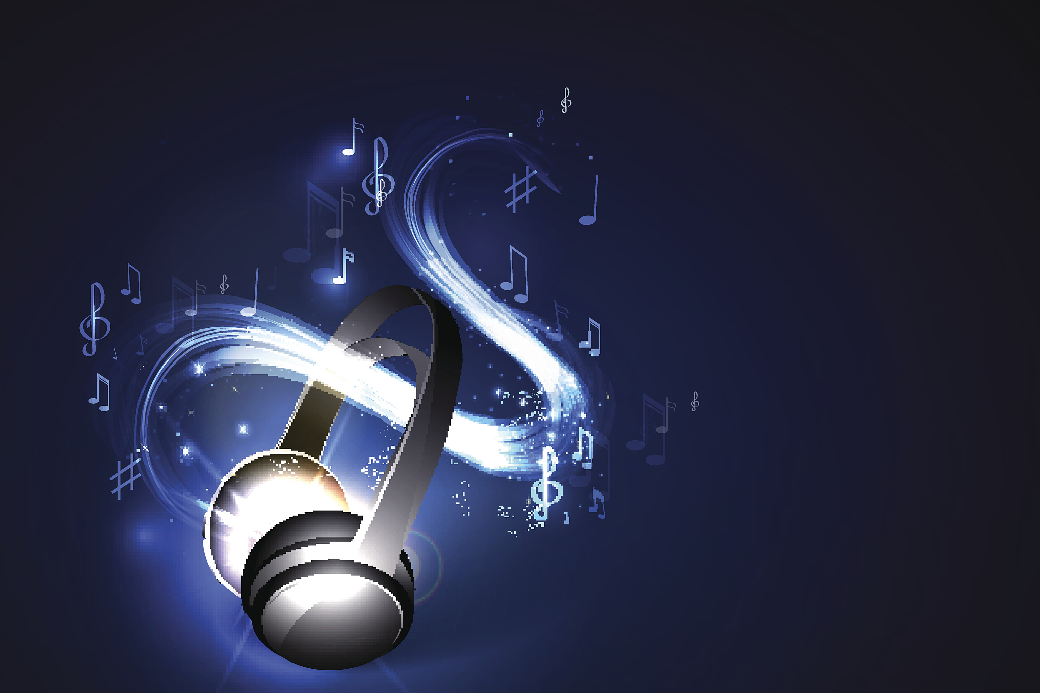 abstract music background headphones