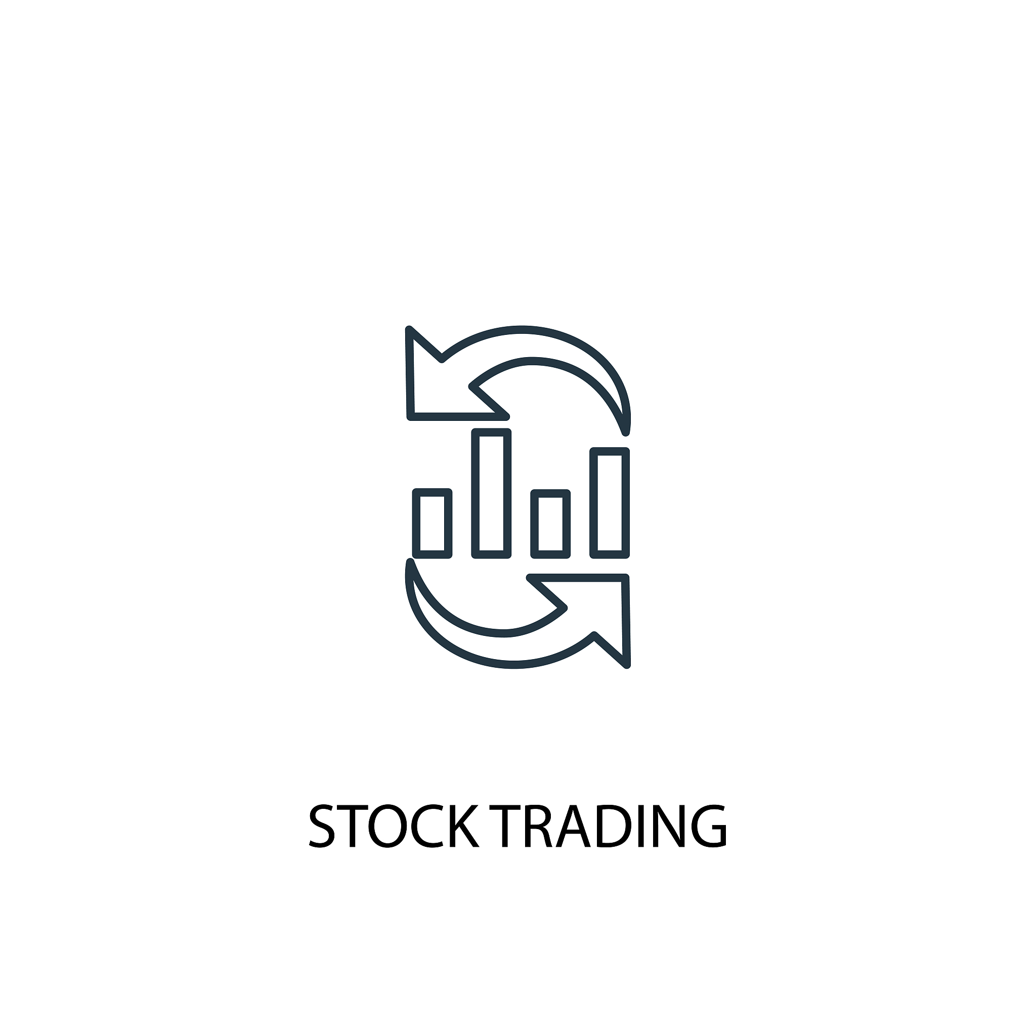 stock trading concept line icon. simple element illustration. st