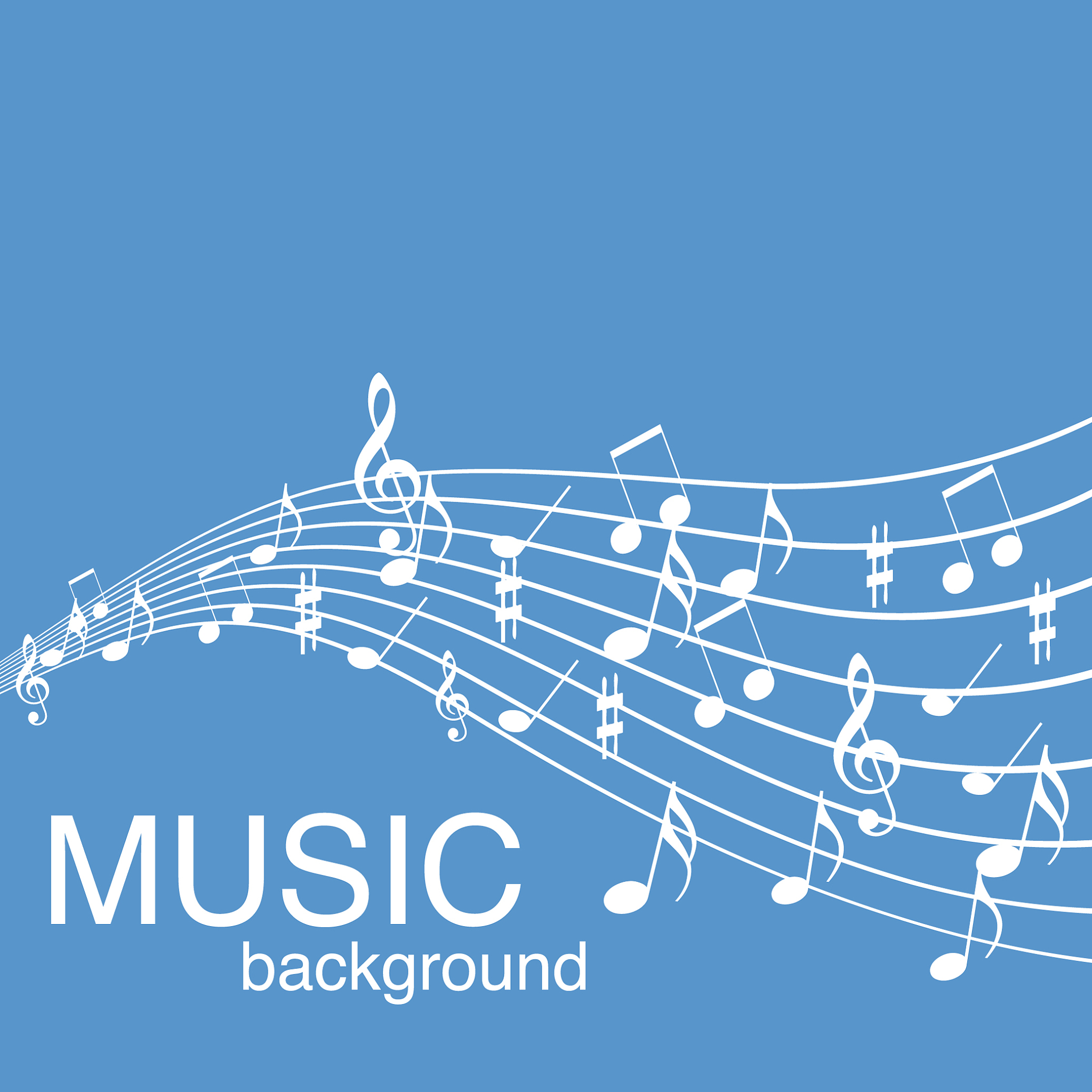 musical design elements from music staff with