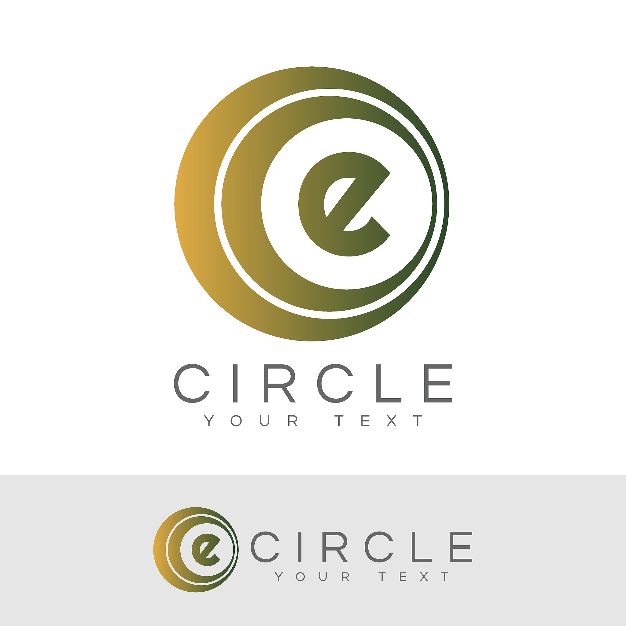 circle initial letter e icon design