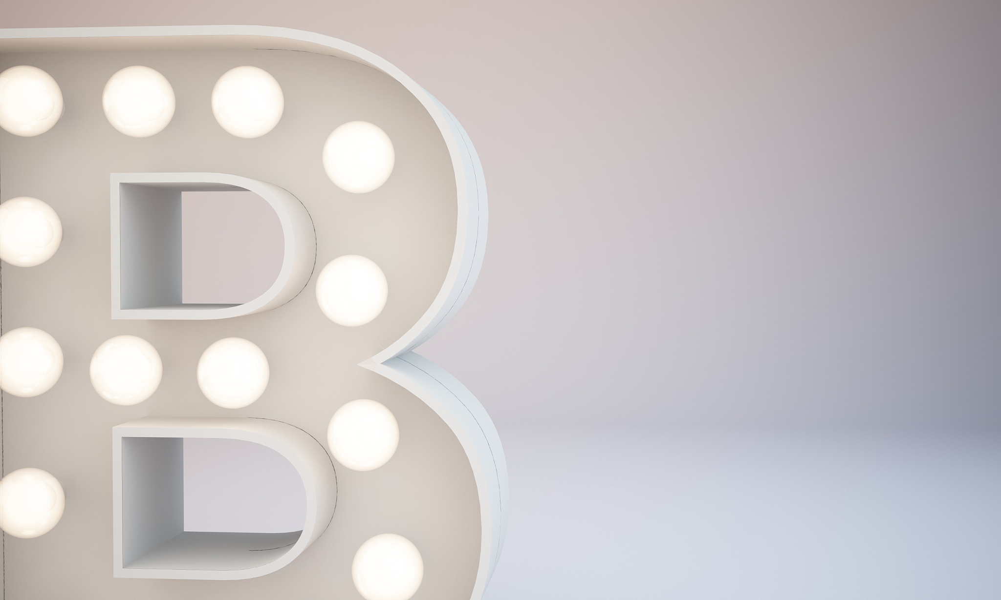 3d rendering white bulb type background illustration