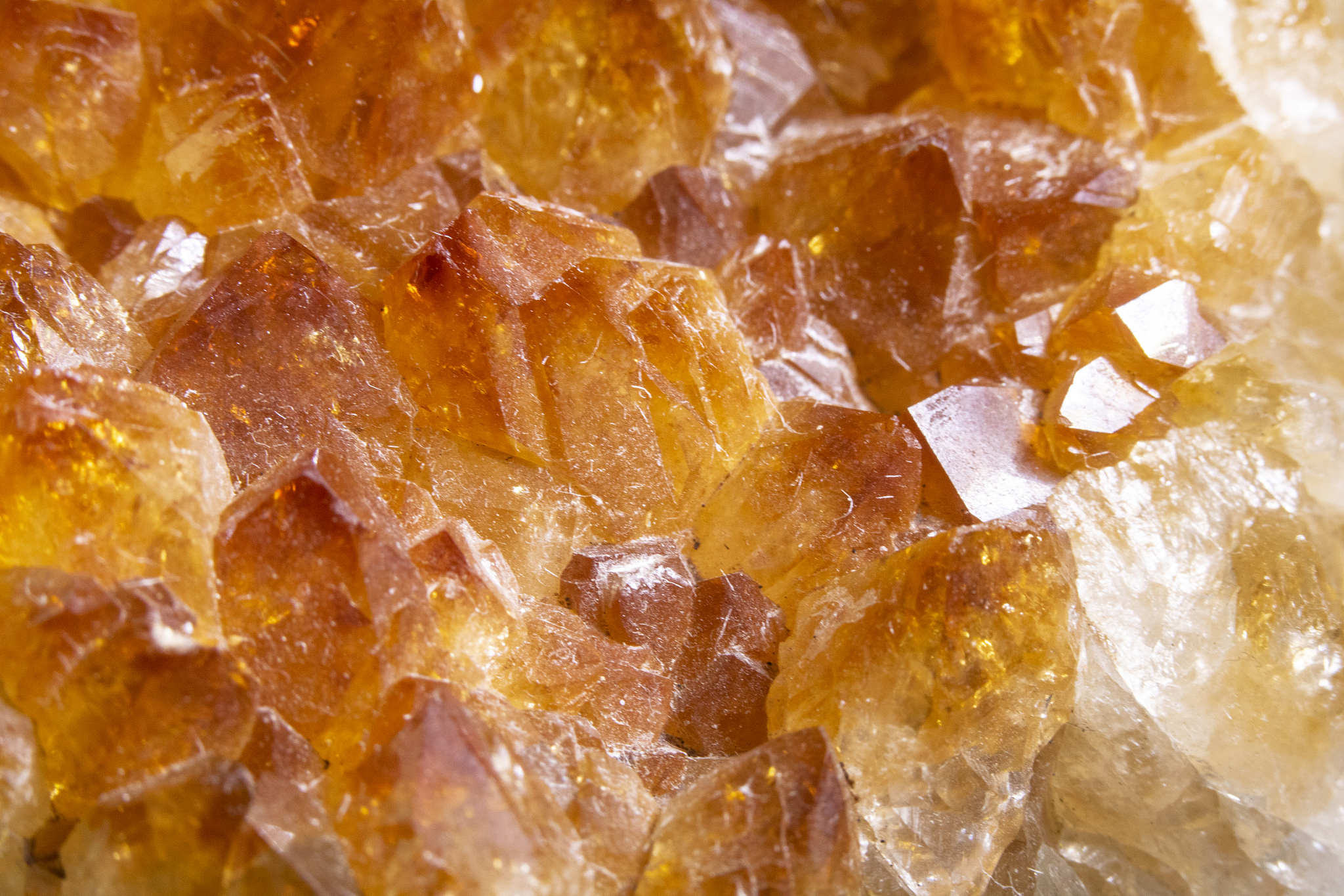 citrine rock crystal orange gemstone close up