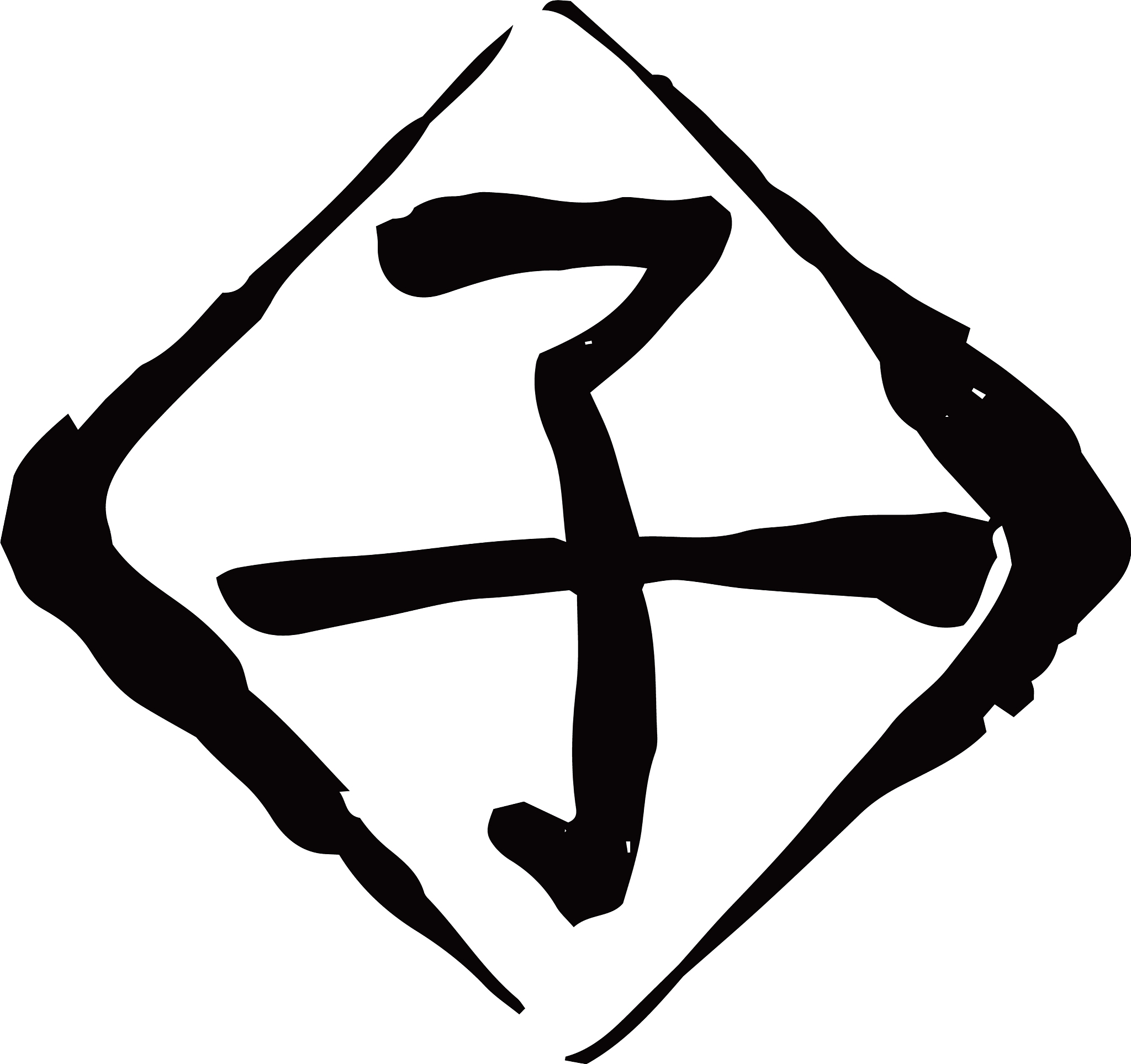 black rhombus stamp kanji meaning japanese
