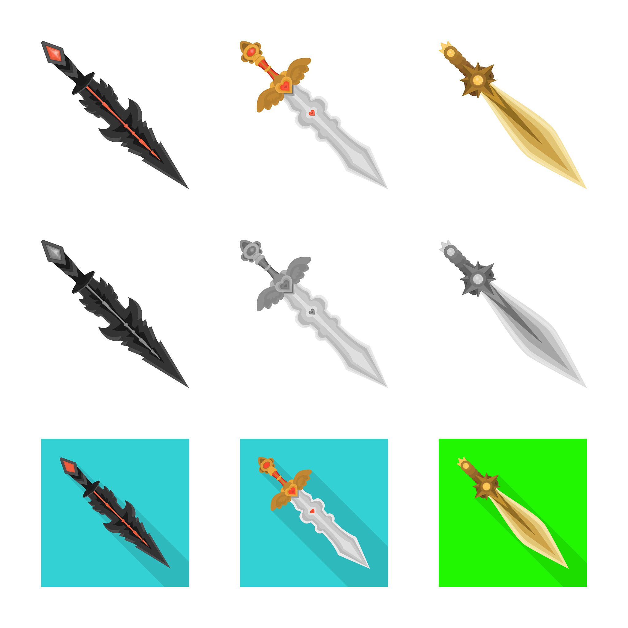 design game and armor symbol collection