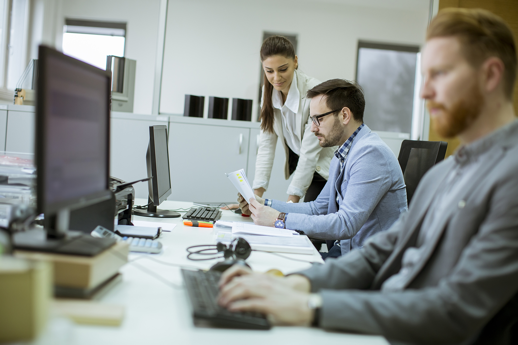 young people working in the office