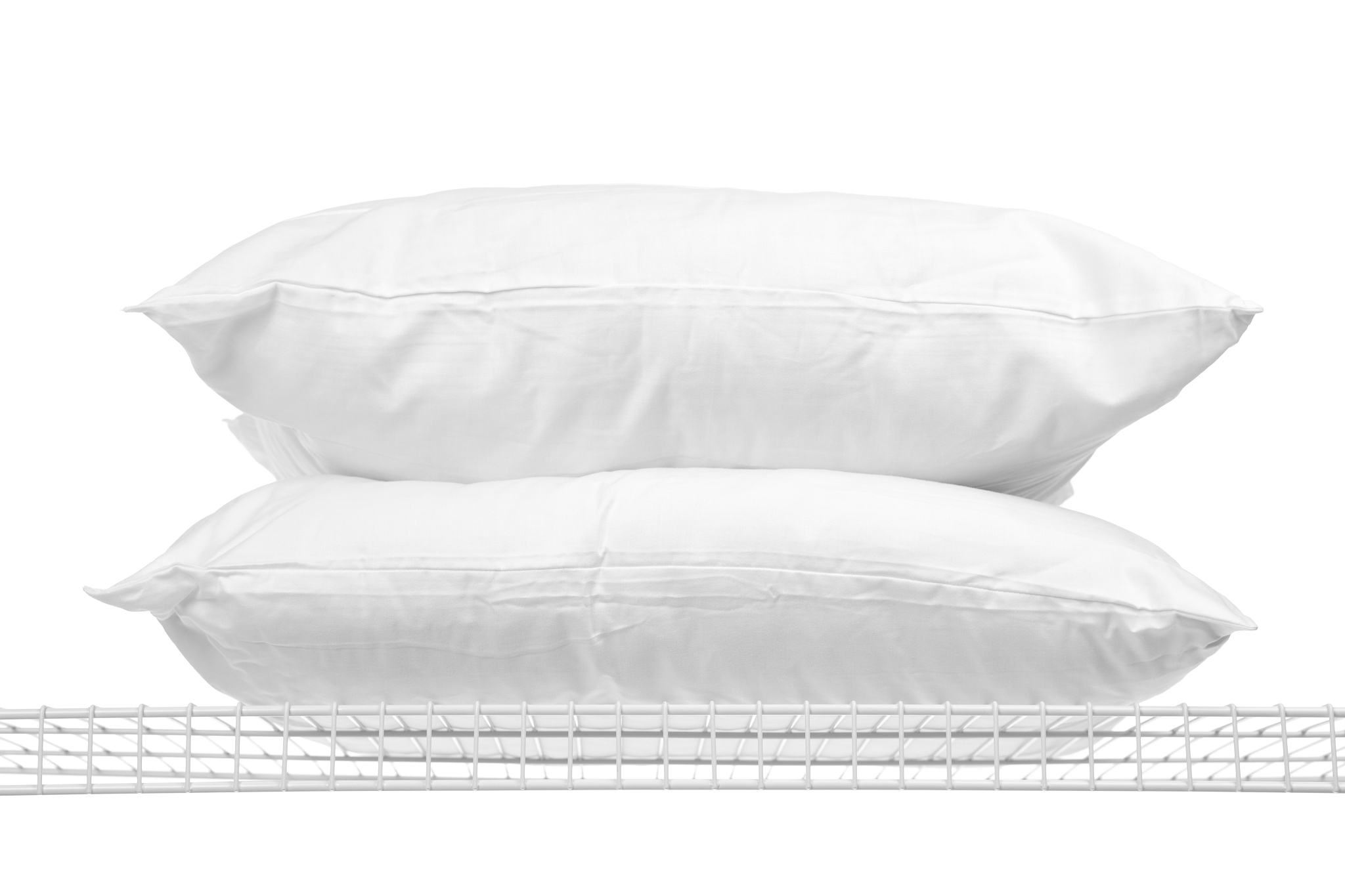 two pillows on shelf