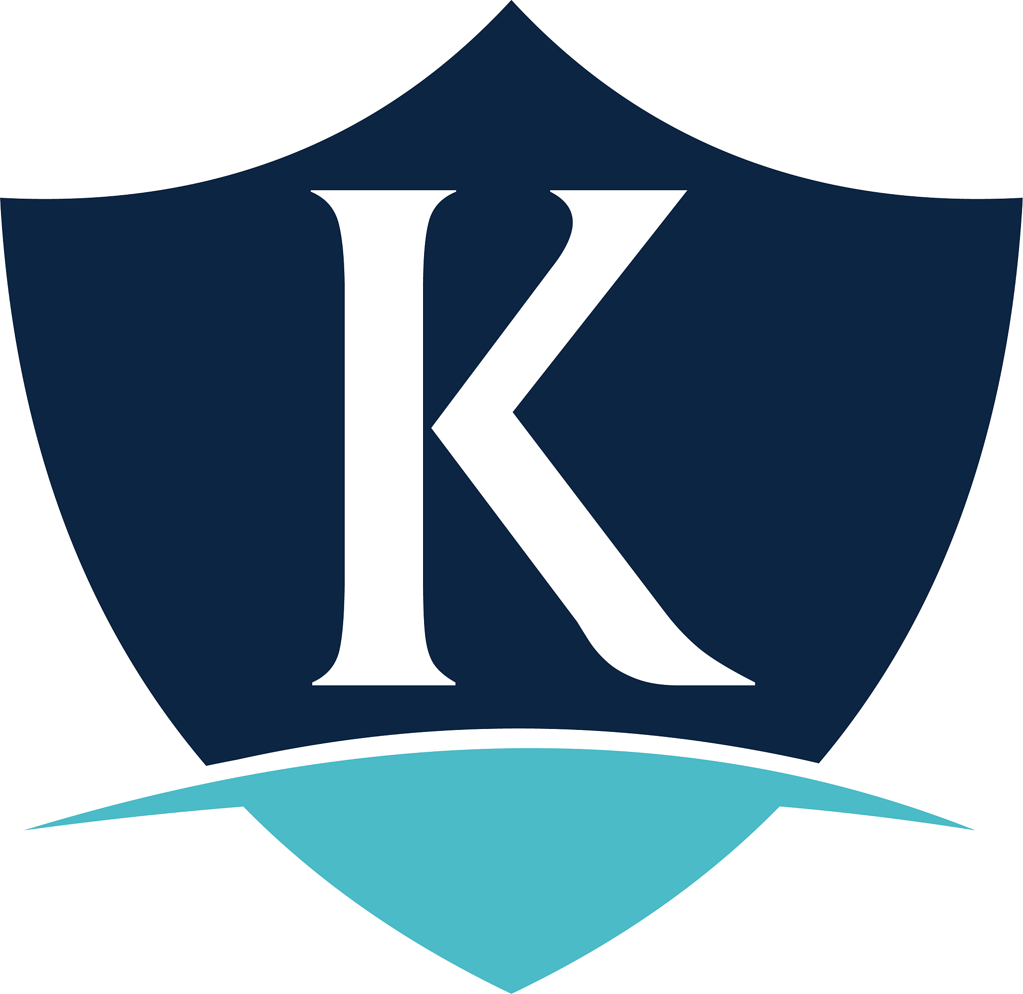 modern shield letter k