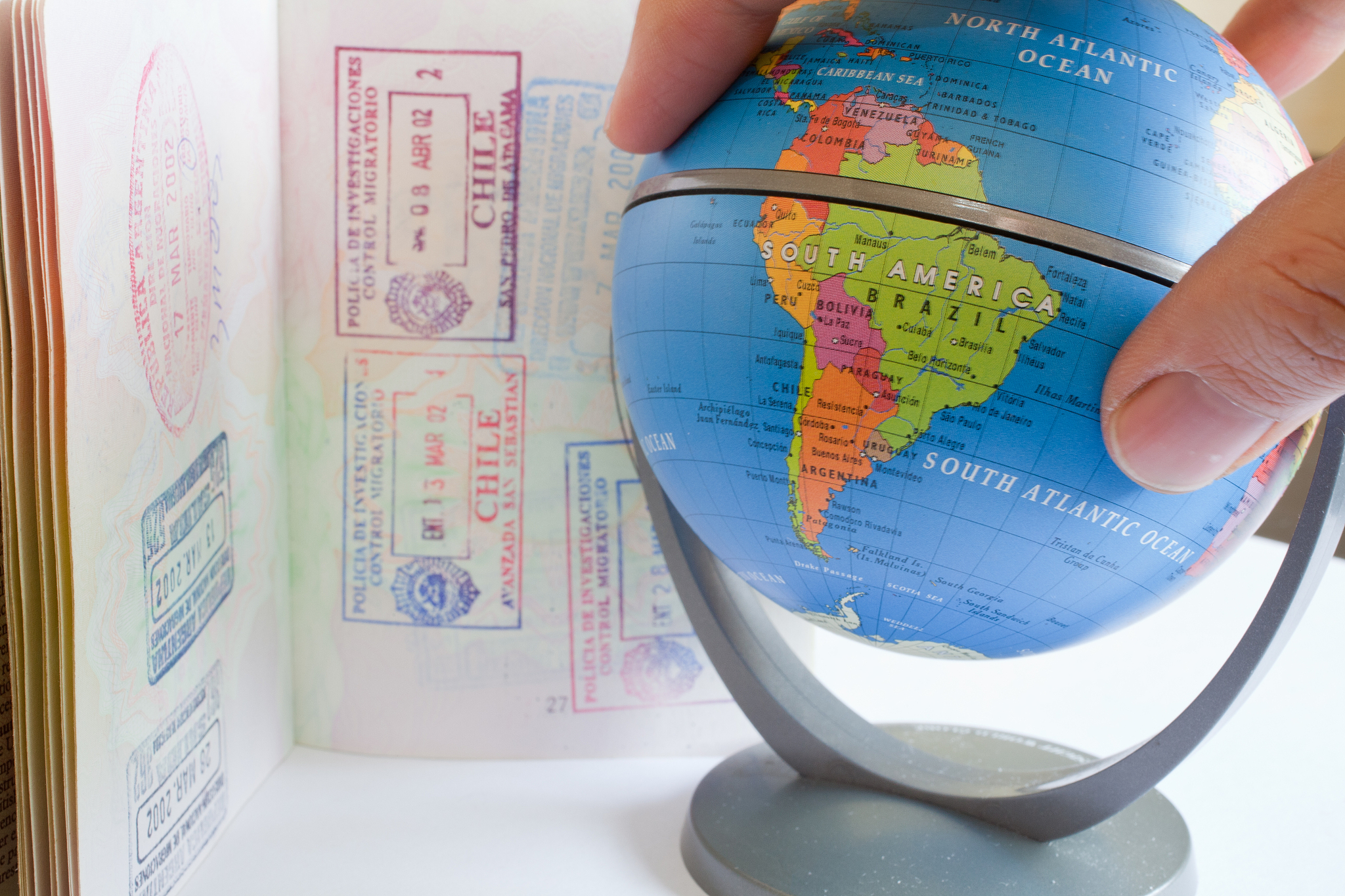 globe and passport