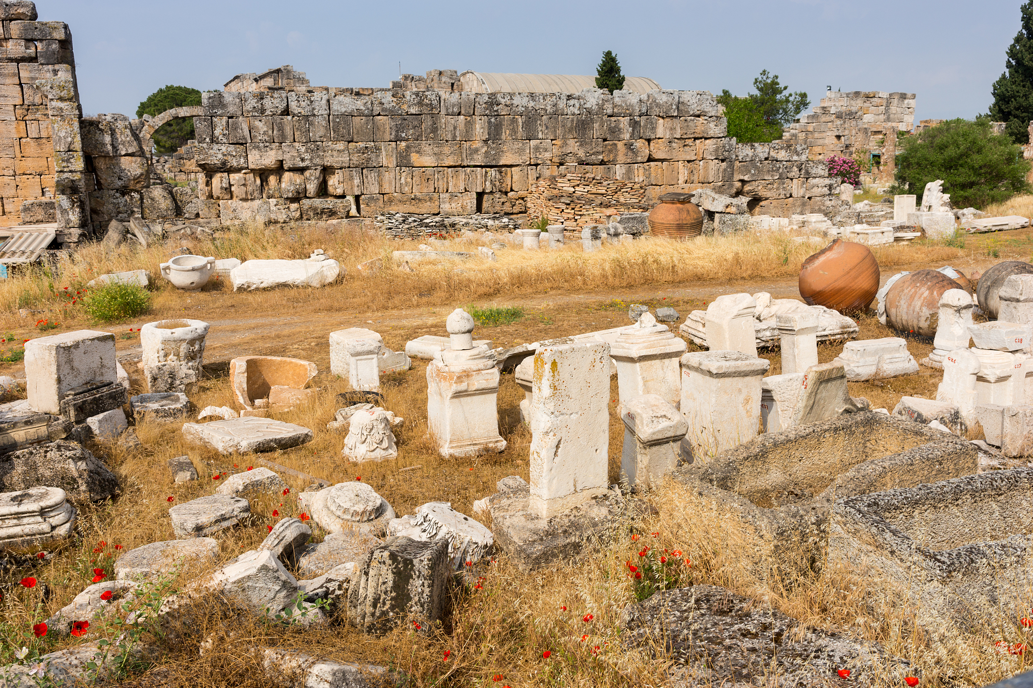 archeological artefacts from old greek ruins