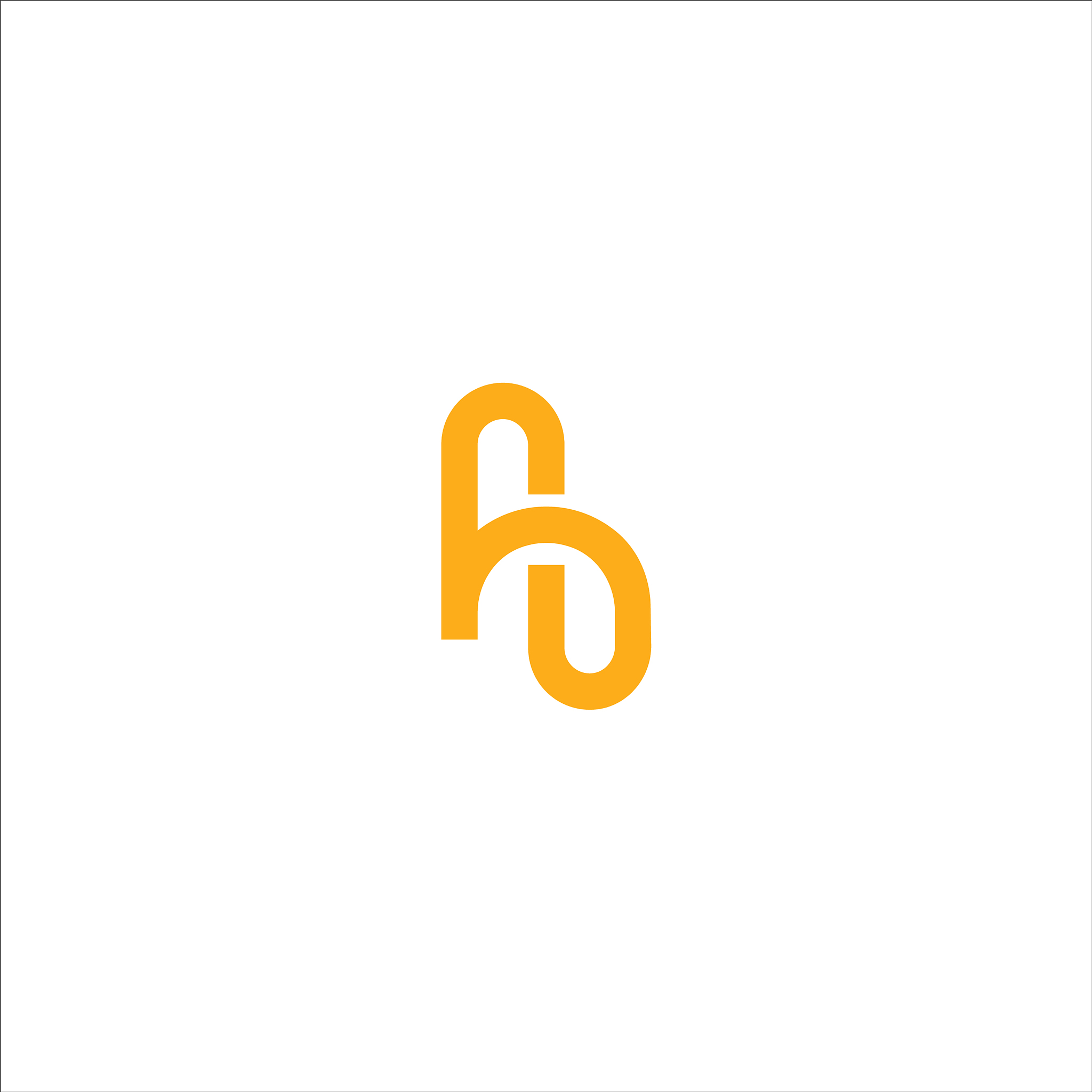initial letter h or hh logo design template