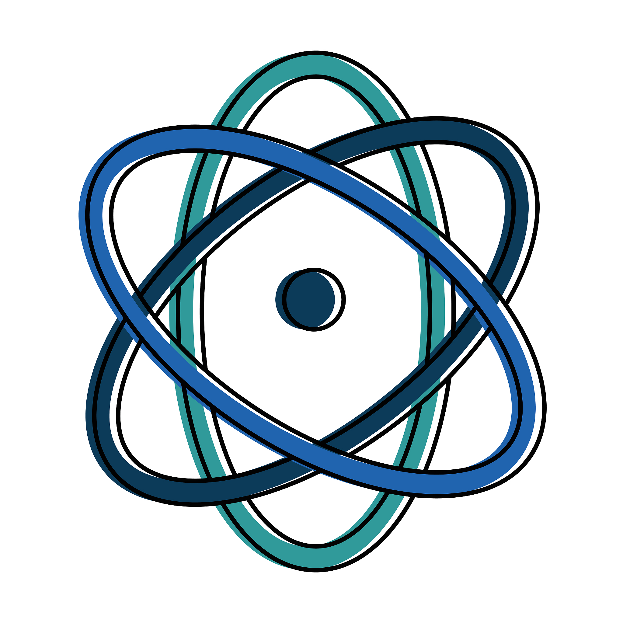 atom molecule isolated icon