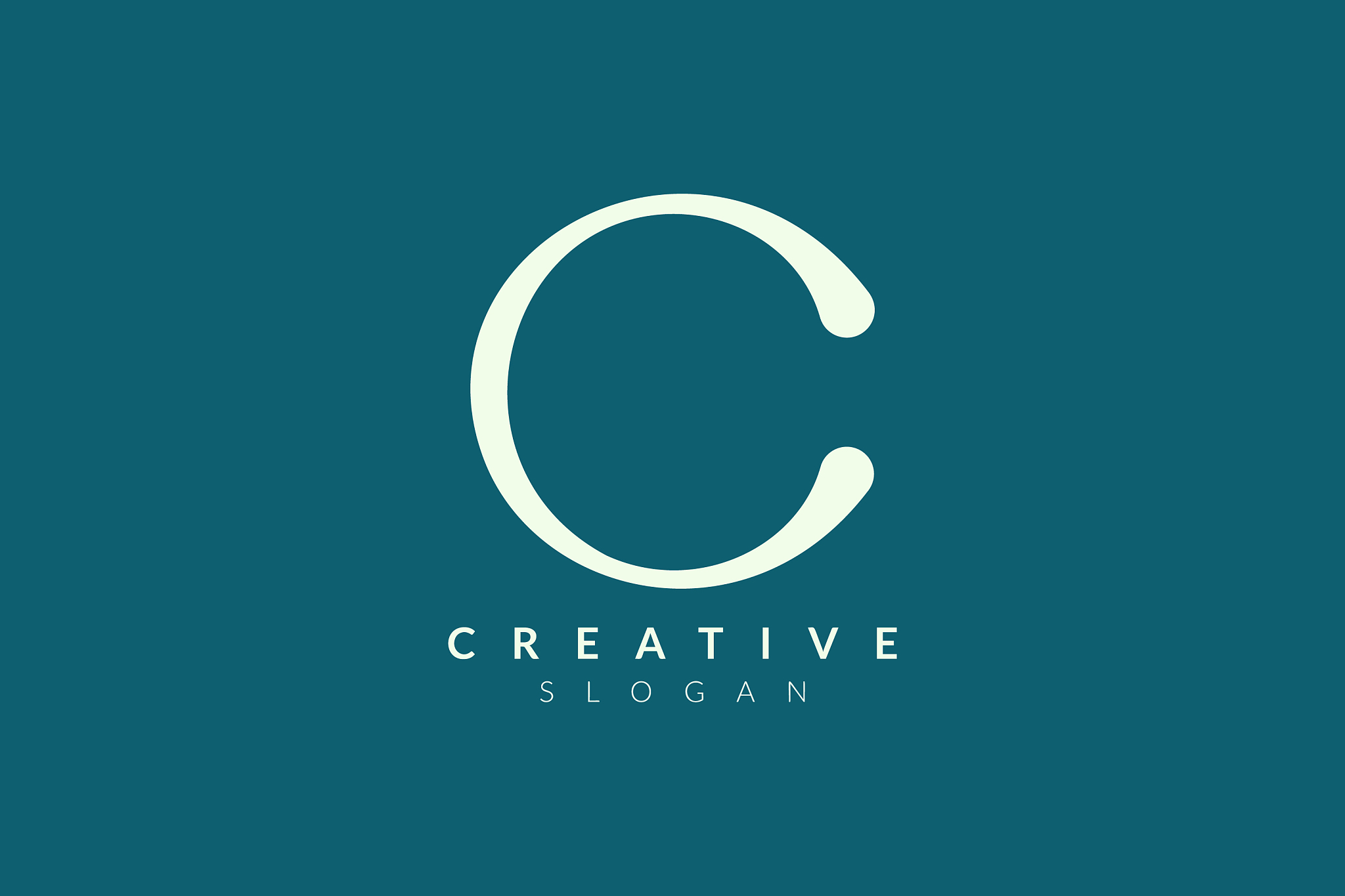 initial monogram logo design letter c simple and