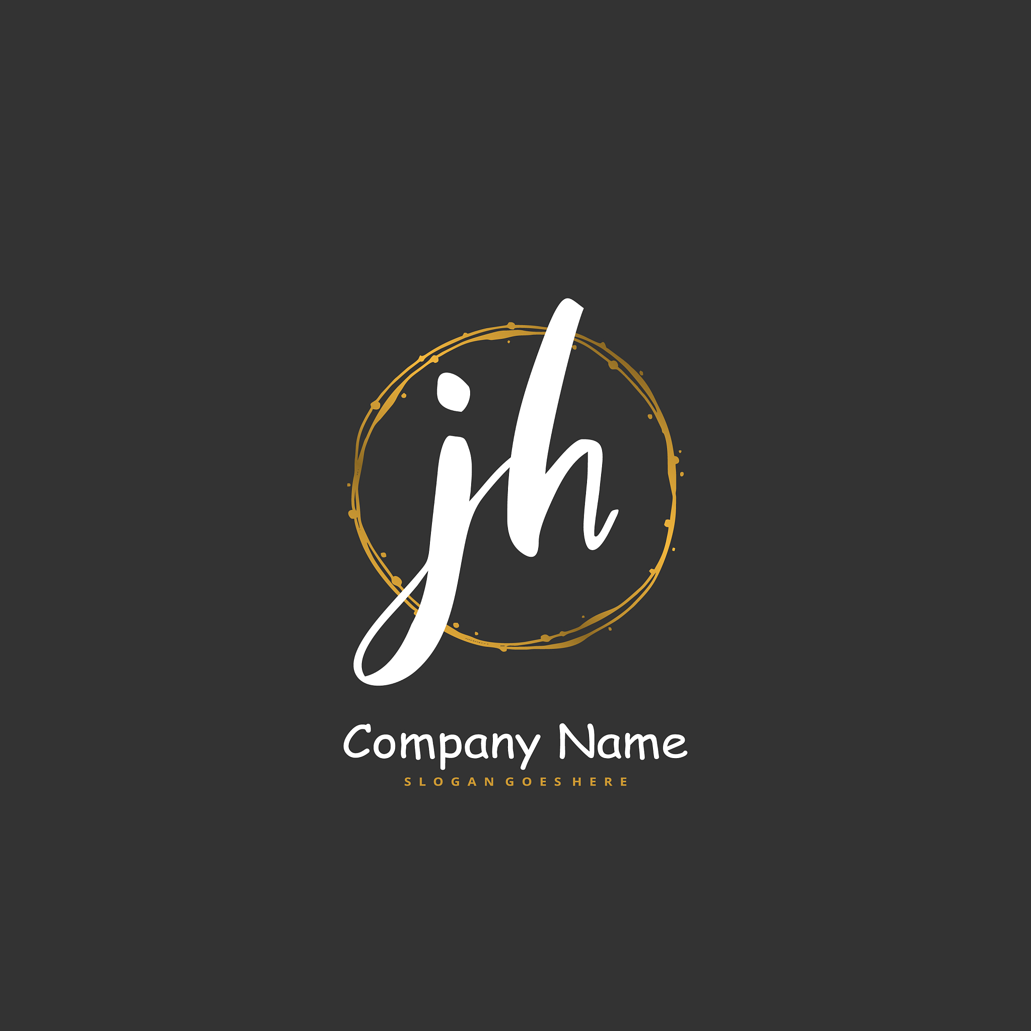j h jh initial handwriting and signature logo