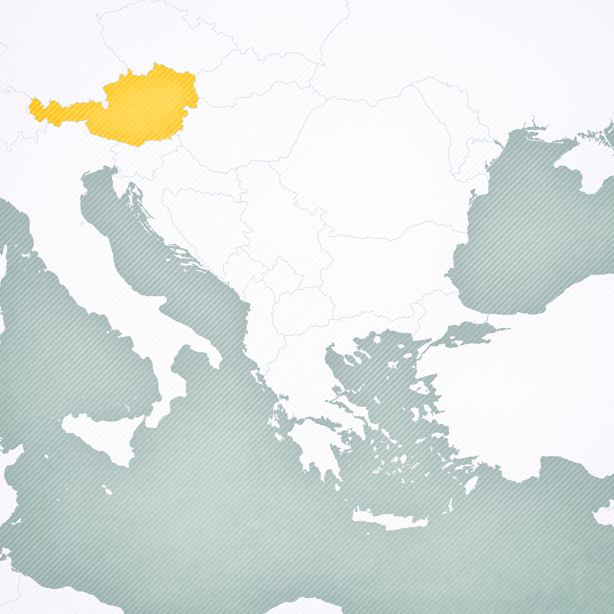 map of balkans - austria