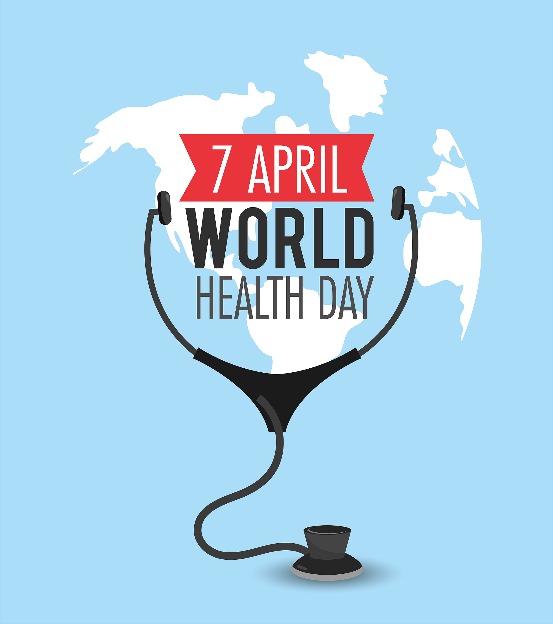 stethoscope diagnosis to world health day
