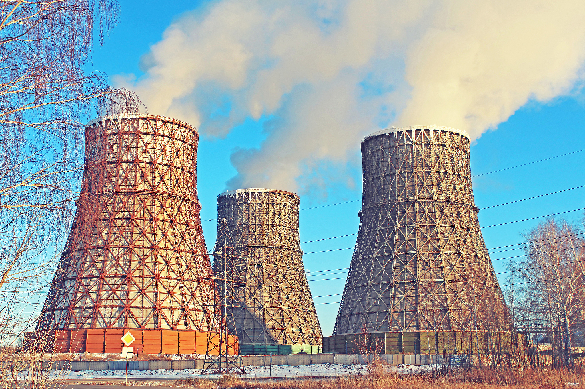 thermal power plant in city
