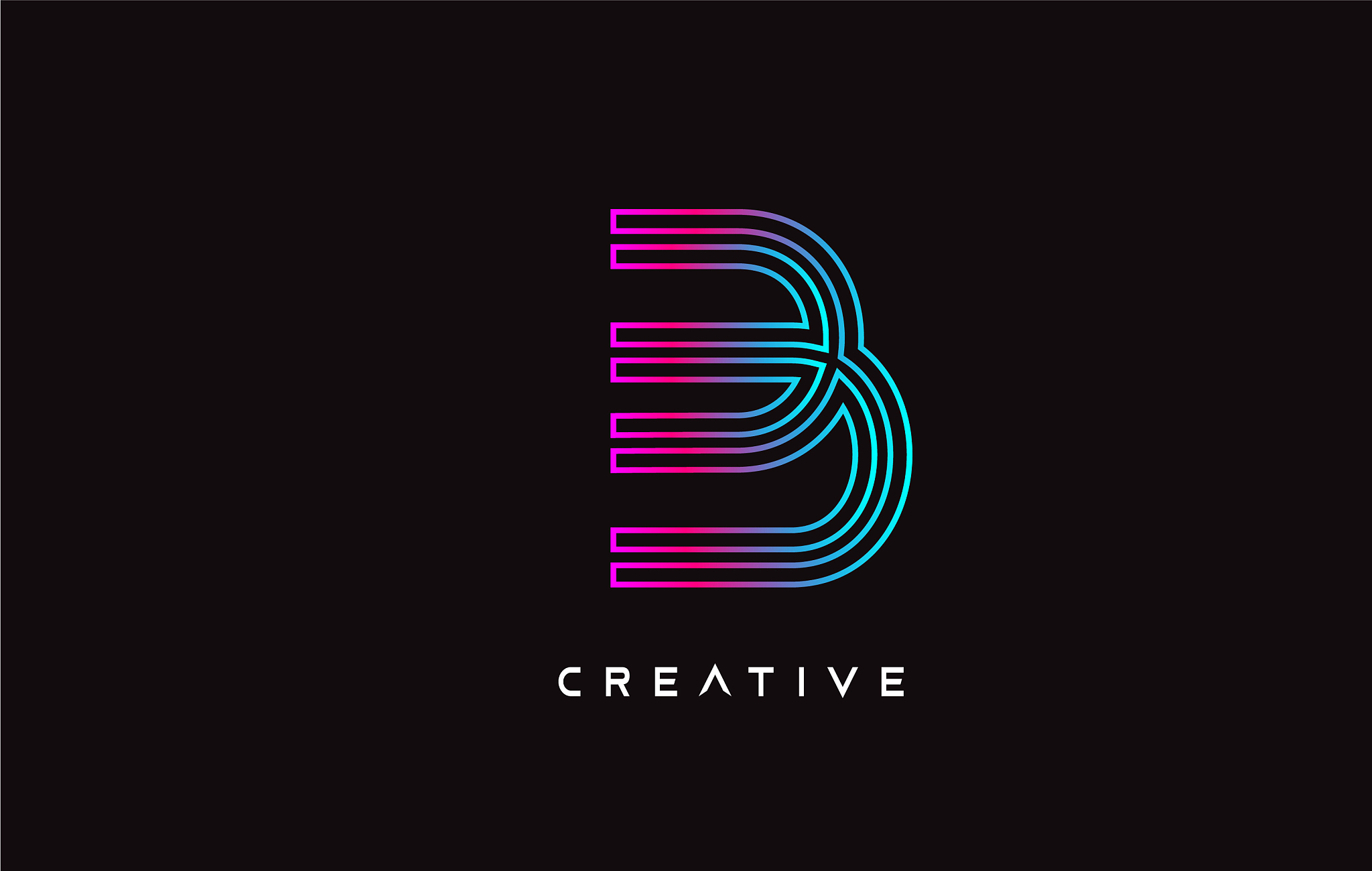 b letter design logo with creative modern trendy