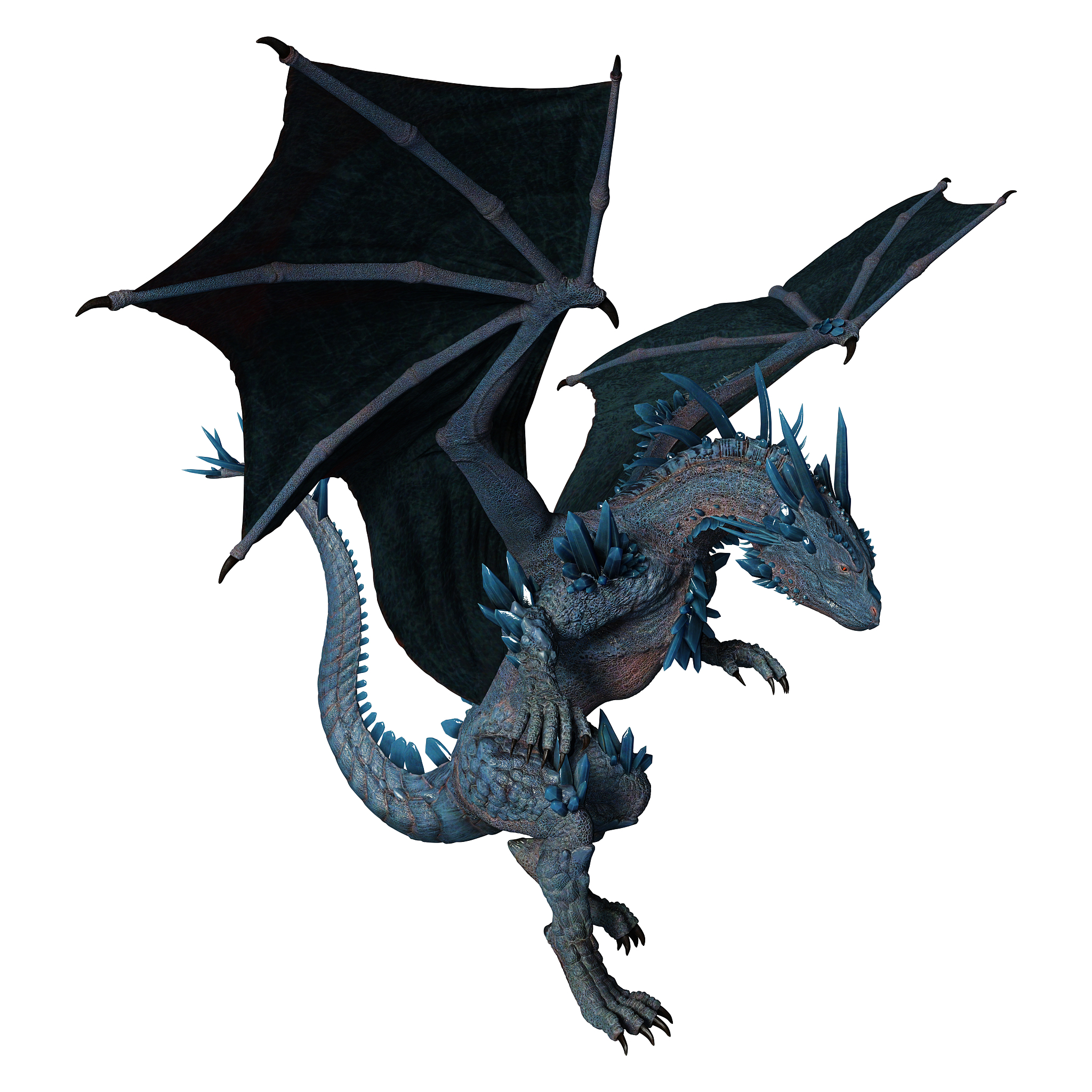 3d illustration fantasy dragon on white