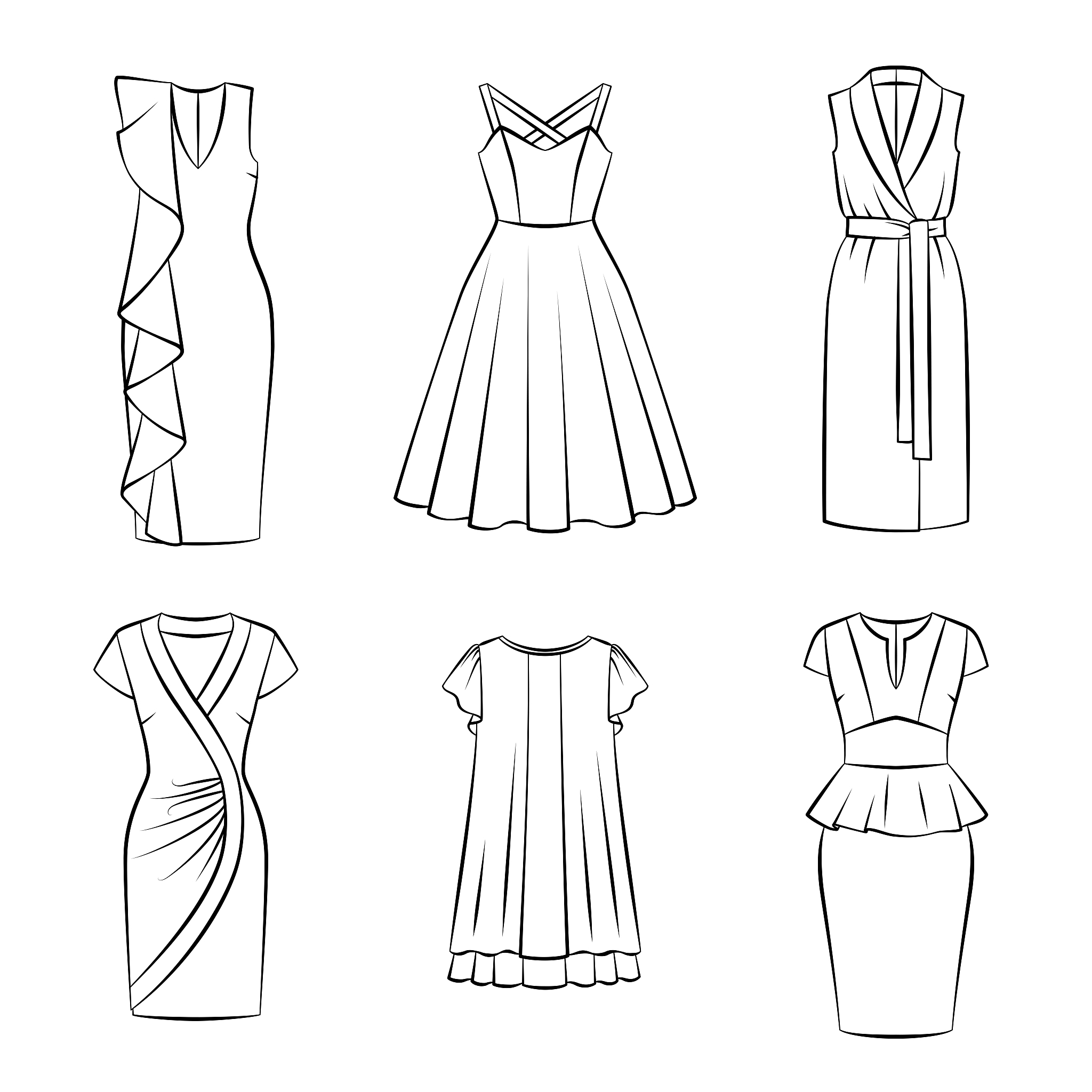 百褶短裙设计：服装结构解析与示例