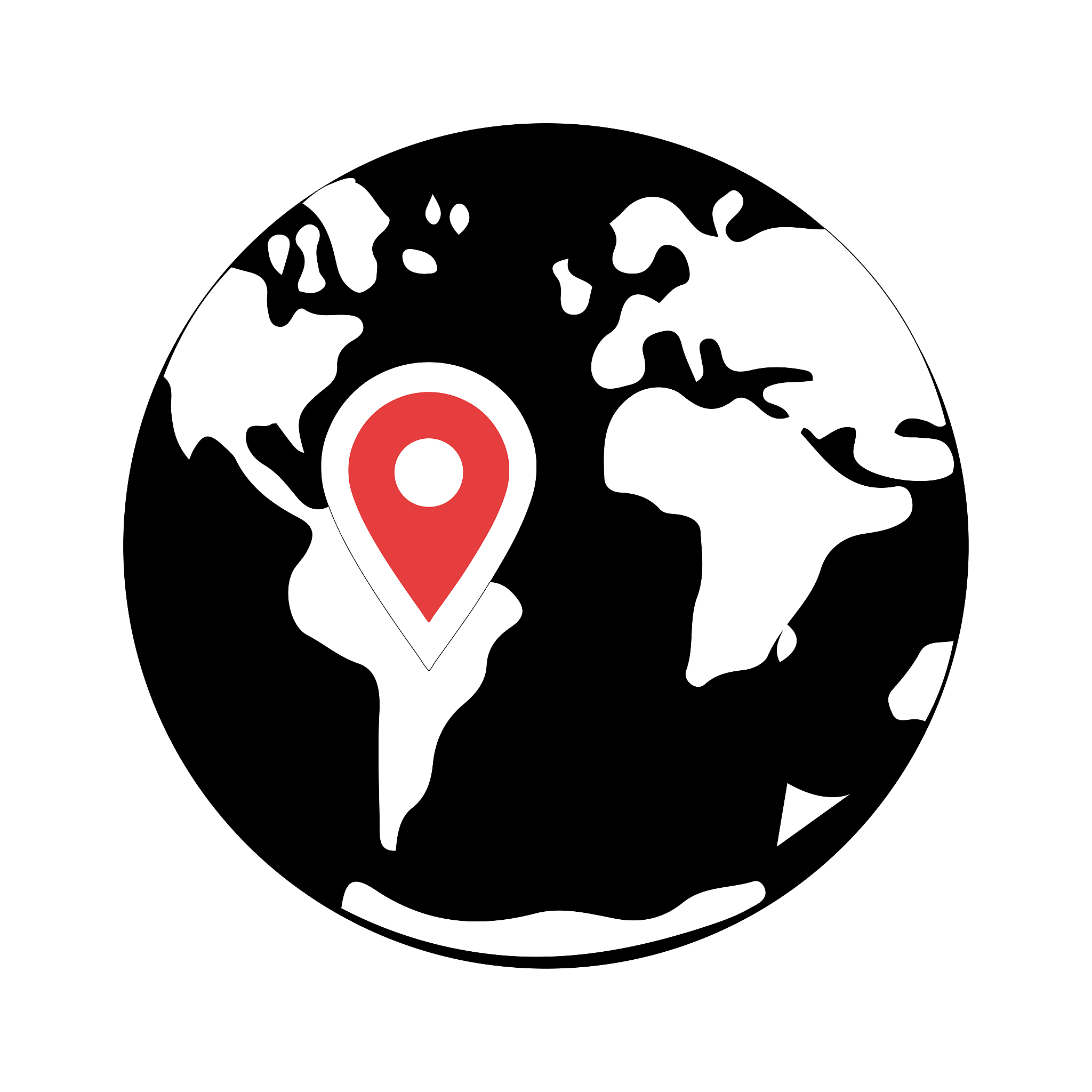 earth, globe icon, map, address, location