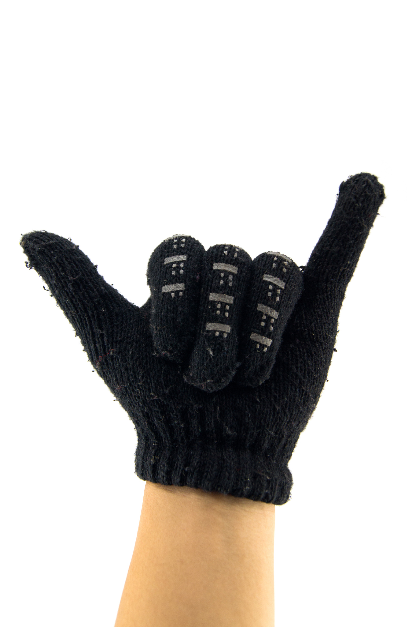 thumb and little fingers up black hand grove